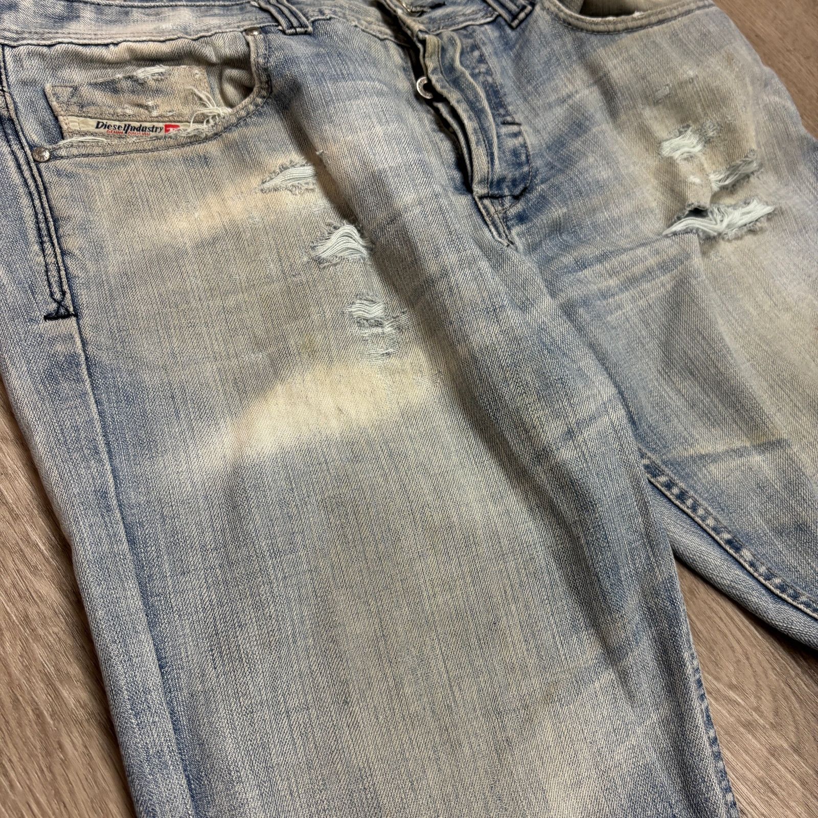 Diesel Diesel Safado Straight Leg Distressed Jeans Men's 36x27 Y2K Size US 36 / EU 52 - 13 Thumbnail