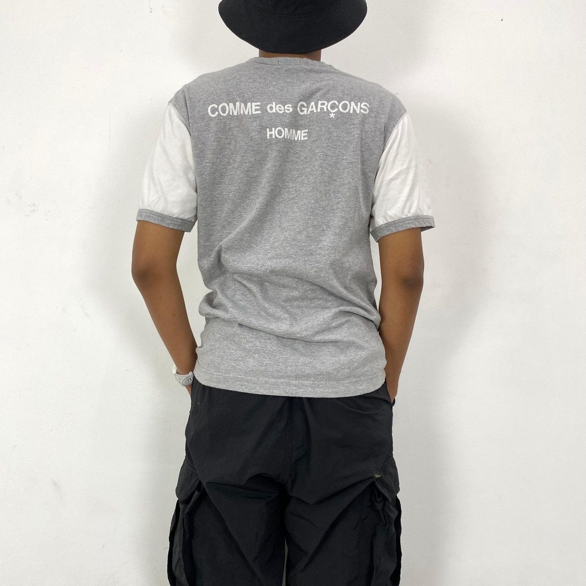 Comme des Garcons SS07 Comme Des Garçons Homme CDG Back Print Two Tone Tshirt Size US M / EU 48-50 / 2 - 12 Thumbnail