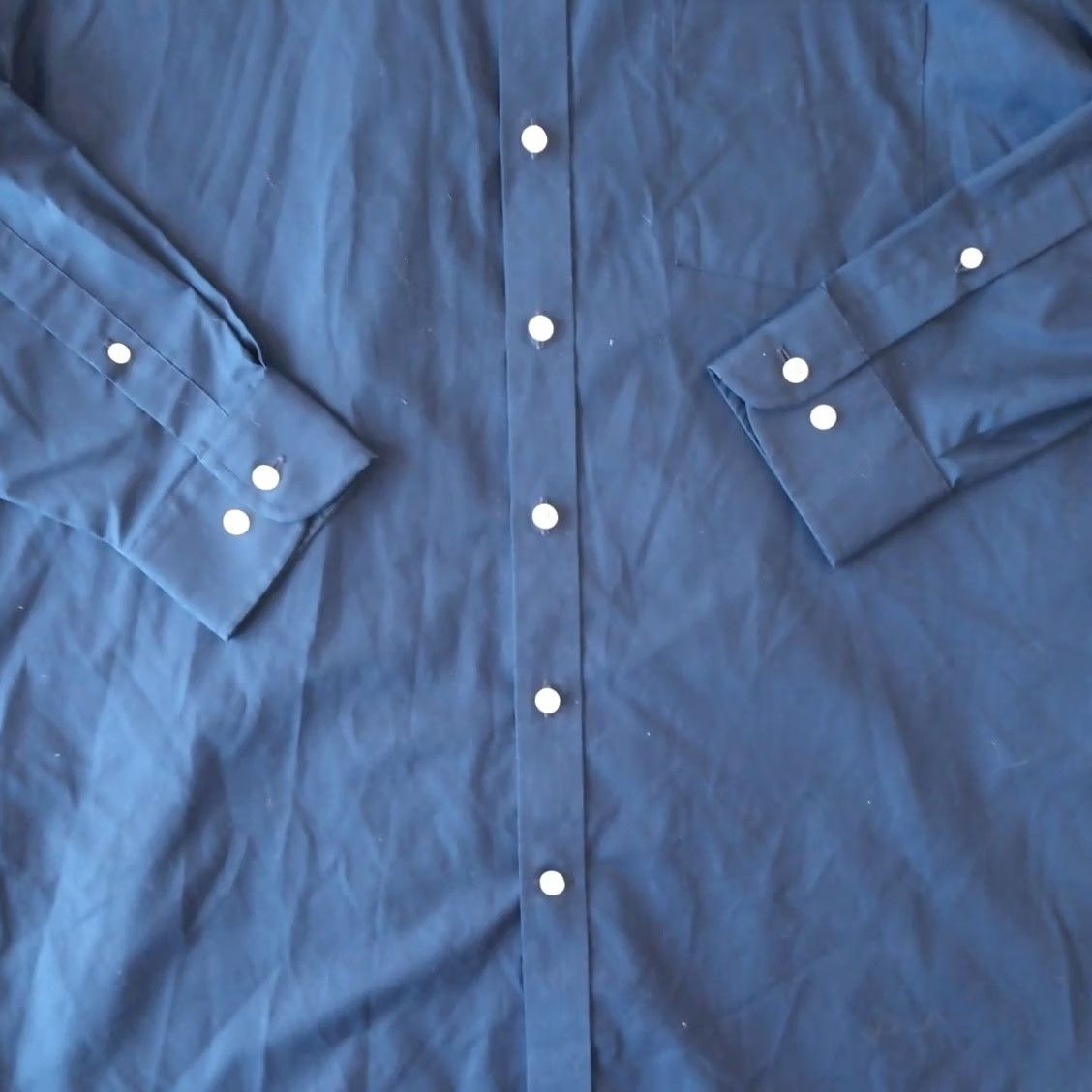 Stafford Stafford Shirt Mens 16.5 Blue Long Sleeve Button-Up Cotton Blend Shirts Mens Blue 16.5 Button-Up Shirt Men Size US XL / EU 56 / 4 - 3 Thumbnail