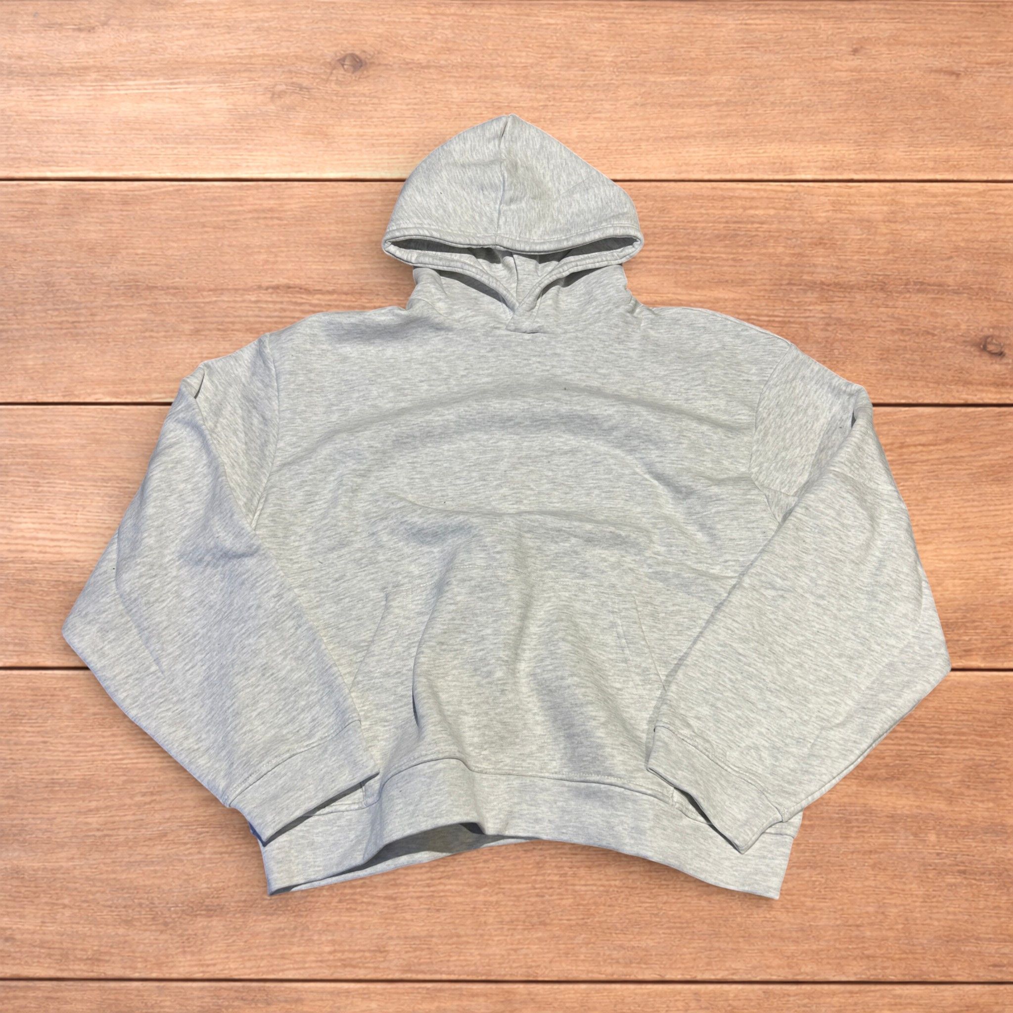 Japanese Brand Oversized baggy boxy Korean hoodie jumper in marl grey. Size US L / EU 52-54 / 3 - 1 Thumbnail