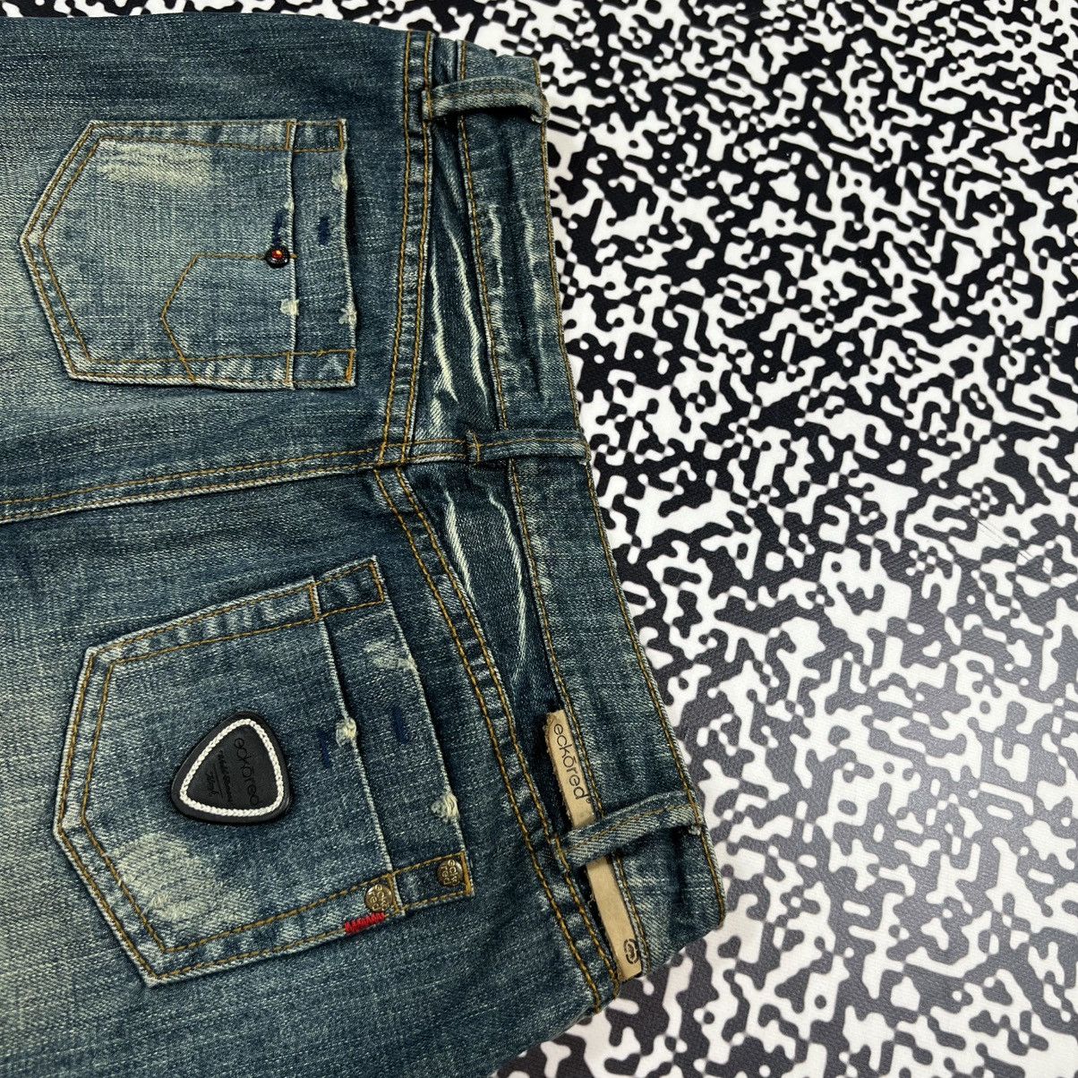 Ecko Unltd. Vintage Y2K Ecko Red Unlimeted Chain Logo Denim Mini Skirt Size 28" / US 6 / IT 42 - 14 Thumbnail