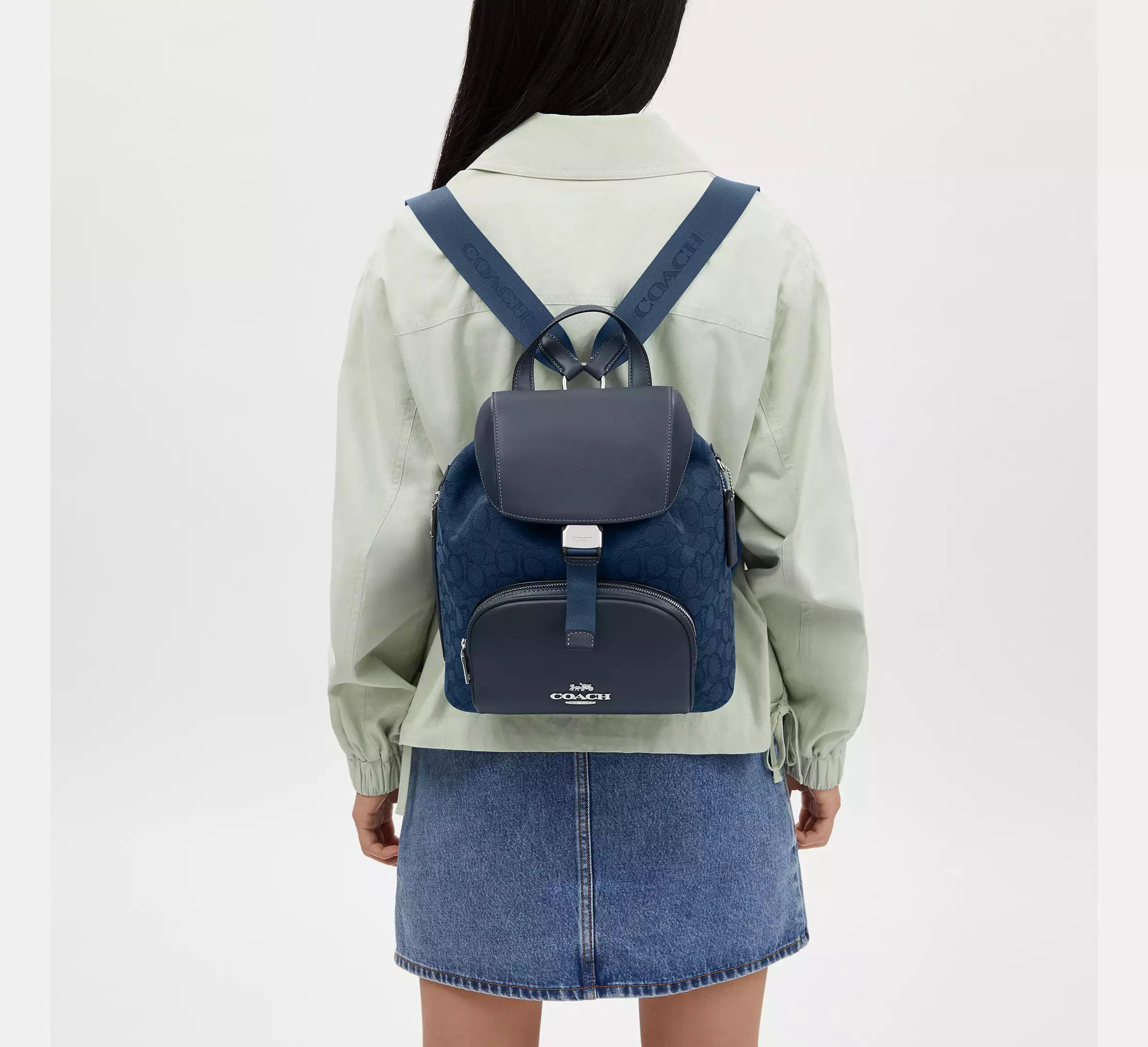 Coach Pace Large Backpack In Signature Jacquard CT812 Size ONE SIZE - 3 Thumbnail