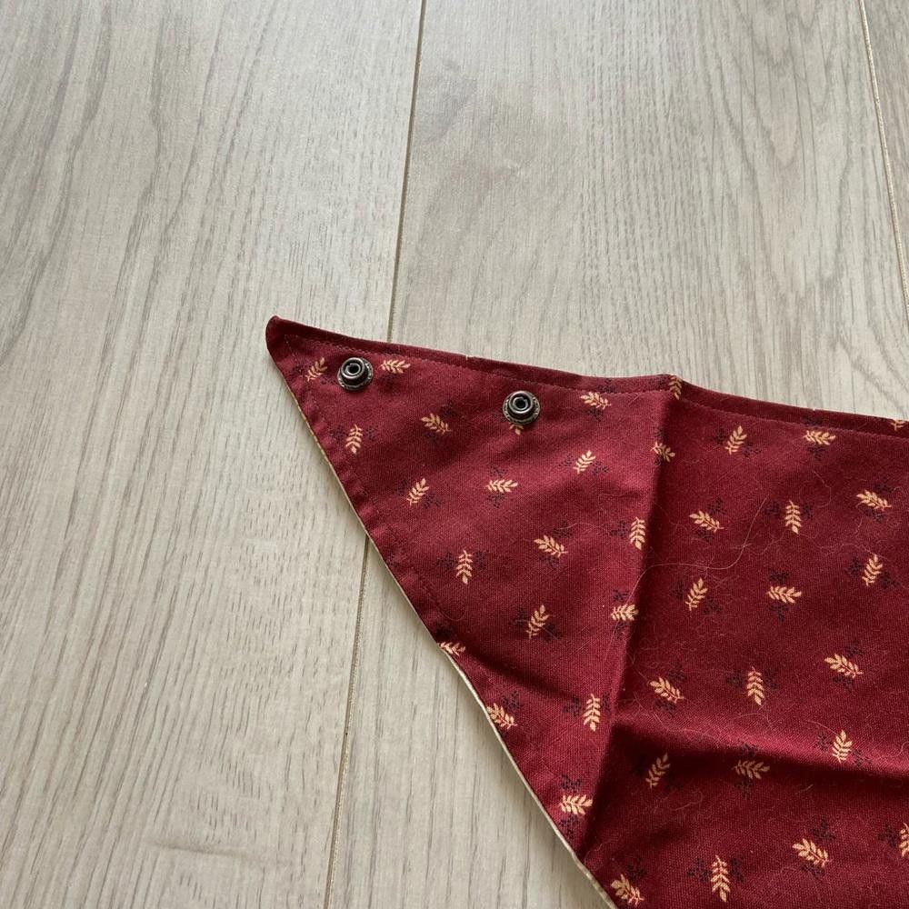 Designer WOPC Red Floral Dog Bandana Size ONE SIZE - 7 Thumbnail