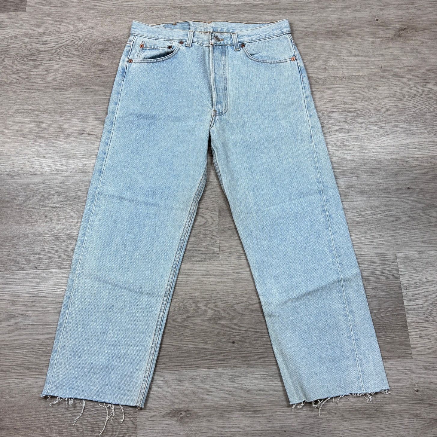 Levi's × Vintage Vintage 90s Levi's 501 Straight Leg Jeans Made in USA 32x25 Size US 32 / EU 48 - 2 Thumbnail