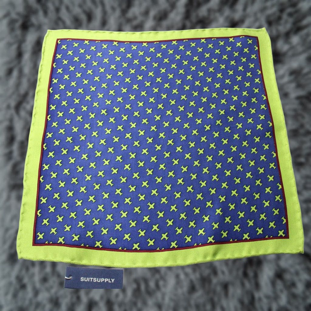 Suitsupply SUITSUPPLY Handkerchief Men's ONE SIZE Pure Silk Airplane Graphic Pocket Square Size ONE SIZE - 1 Thumbnail