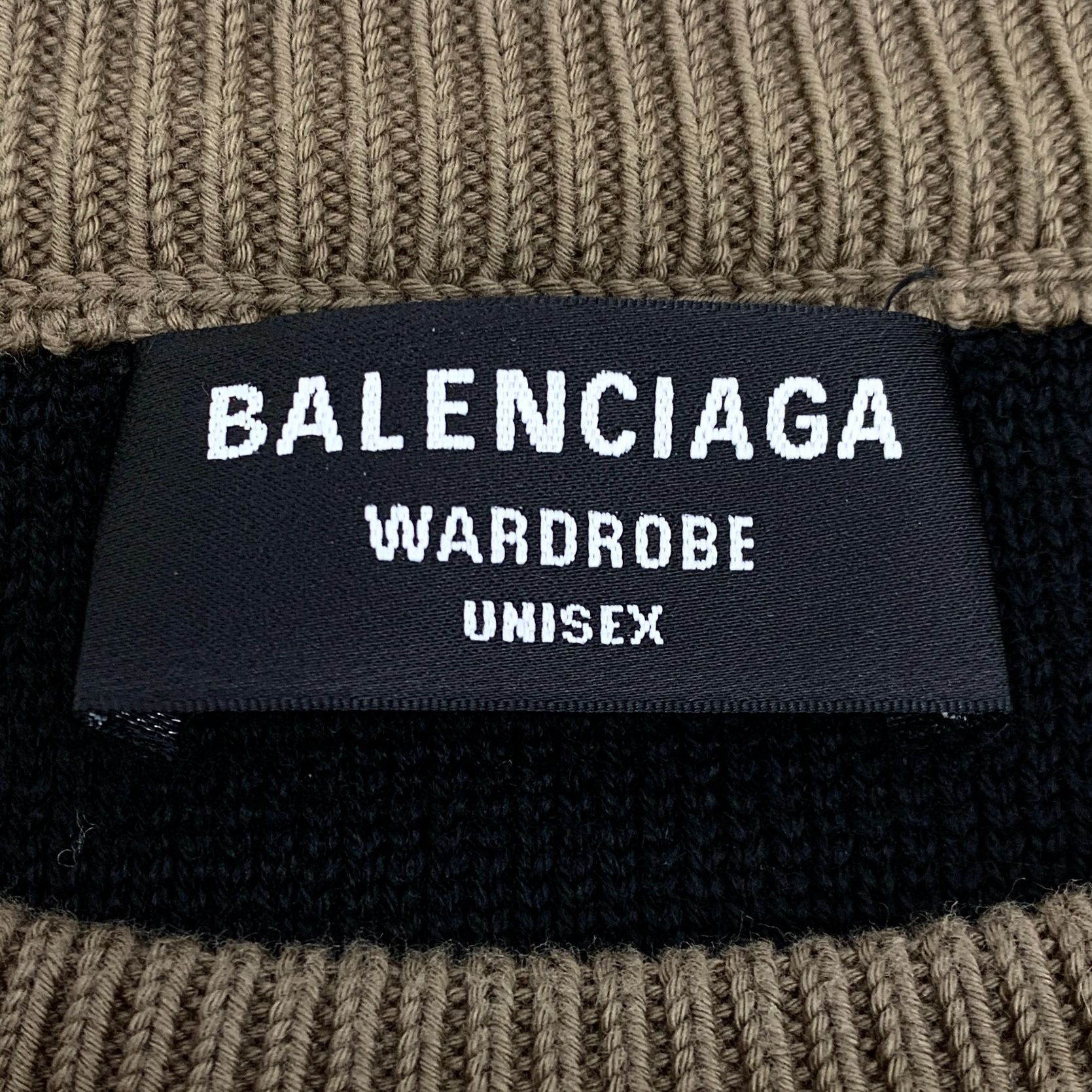 Balenciaga Balenciaga XS Brown Logo Knit Sweater Unisex Wool Blend Roun Size XS / US 0-2 / IT 36-38 - 2 Thumbnail