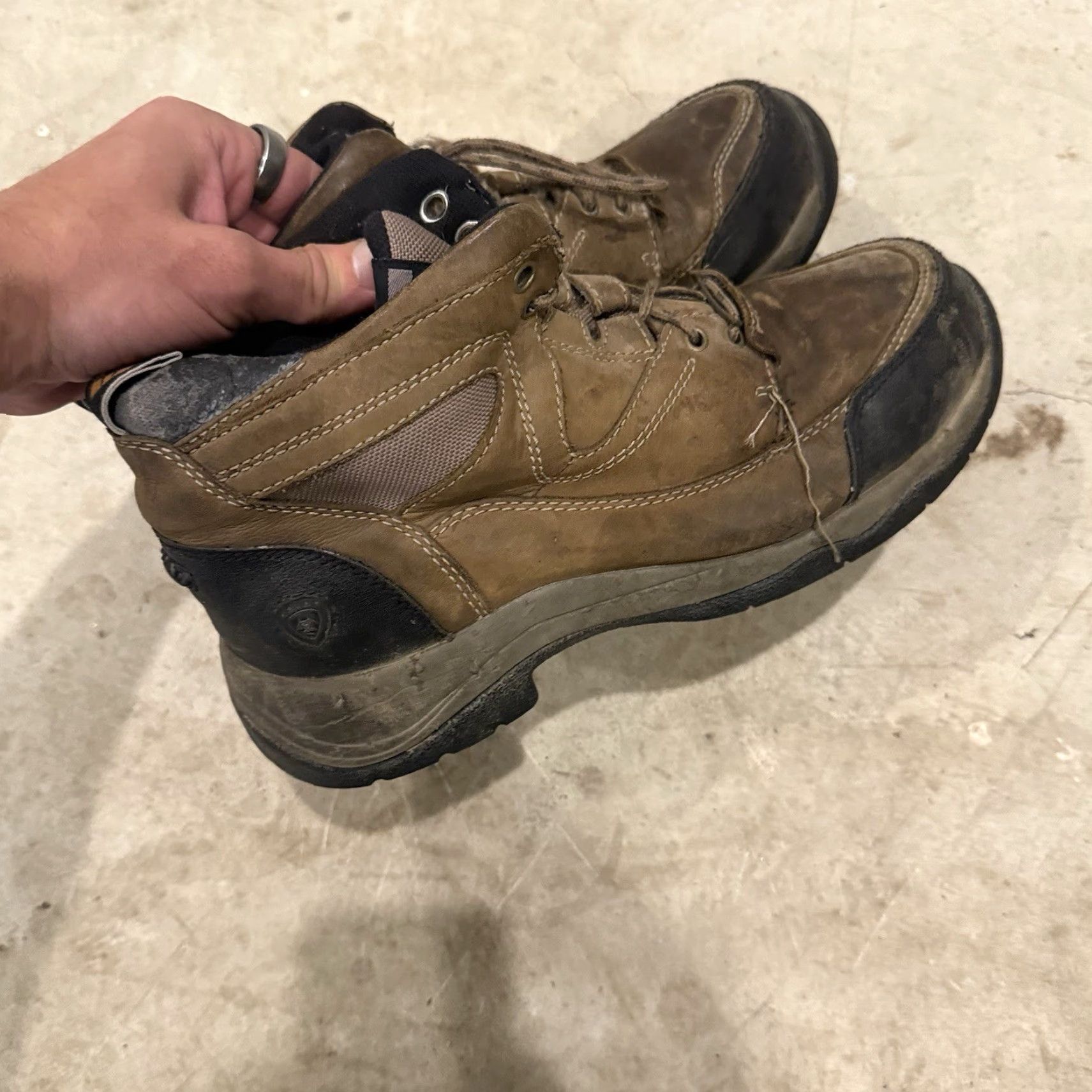 Ariat VINTAGE ARIAT Work Terrain Performance Steel Toe Boots Womens Boots Sz 10 D Brown Leather 70524 Distressed Size US 8 / IT 38 - 2 Thumbnail