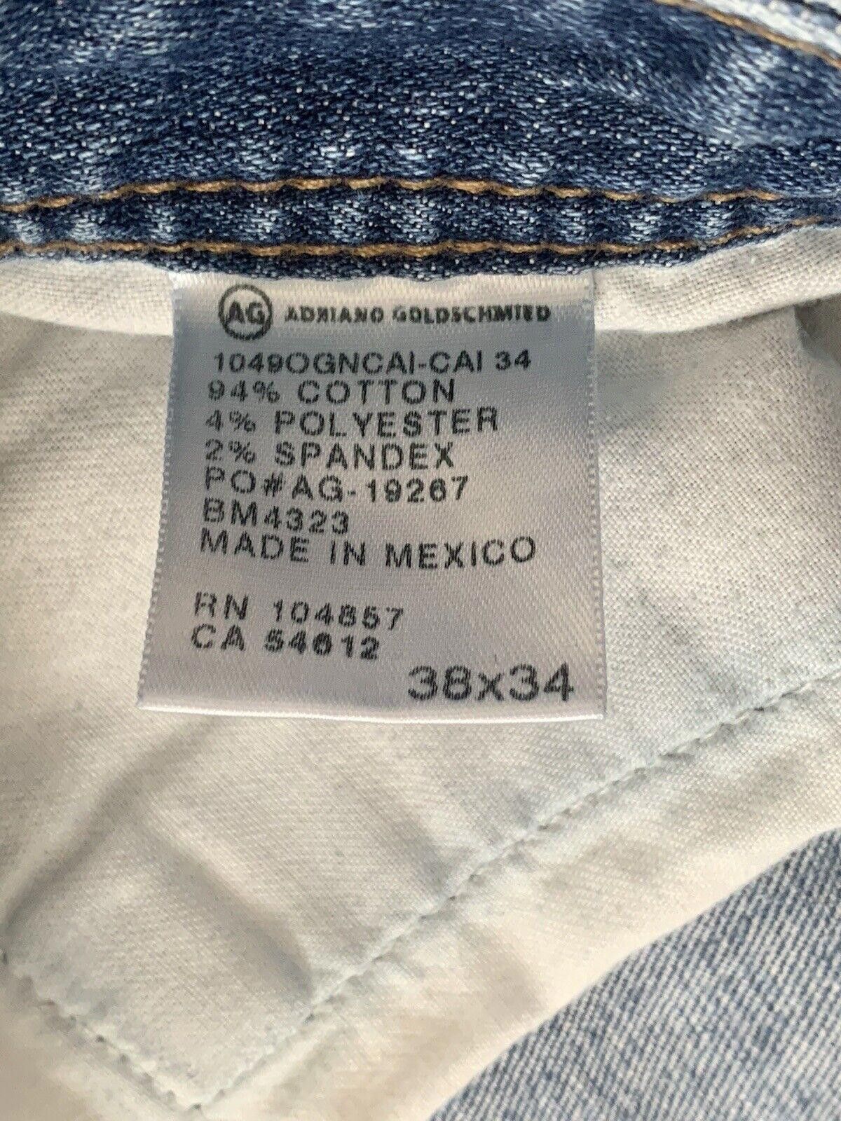 AG Adriano Goldschmied Adriano Goldschmidt Protege Straight Leg Mens Blue Jeans Size US 38 / EU 54 - 4 Thumbnail
