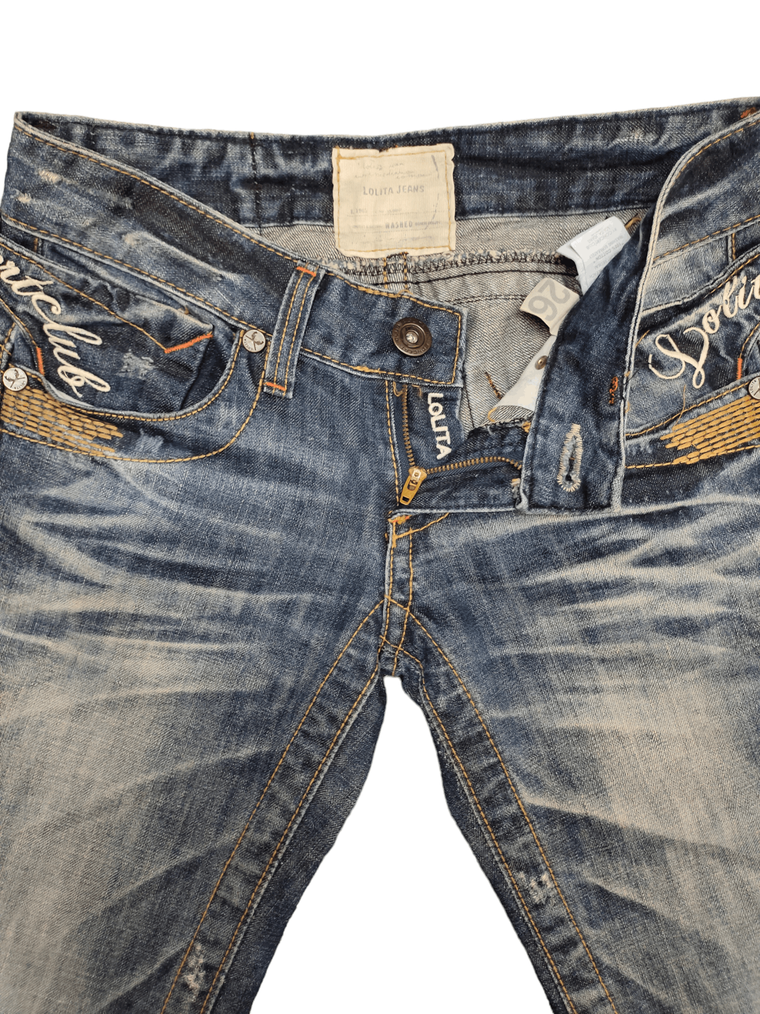 If Six Was Nine Flare Jeans Lolita Clawmark Distressed Denim Boot Cut Size US 27 - 8 Thumbnail