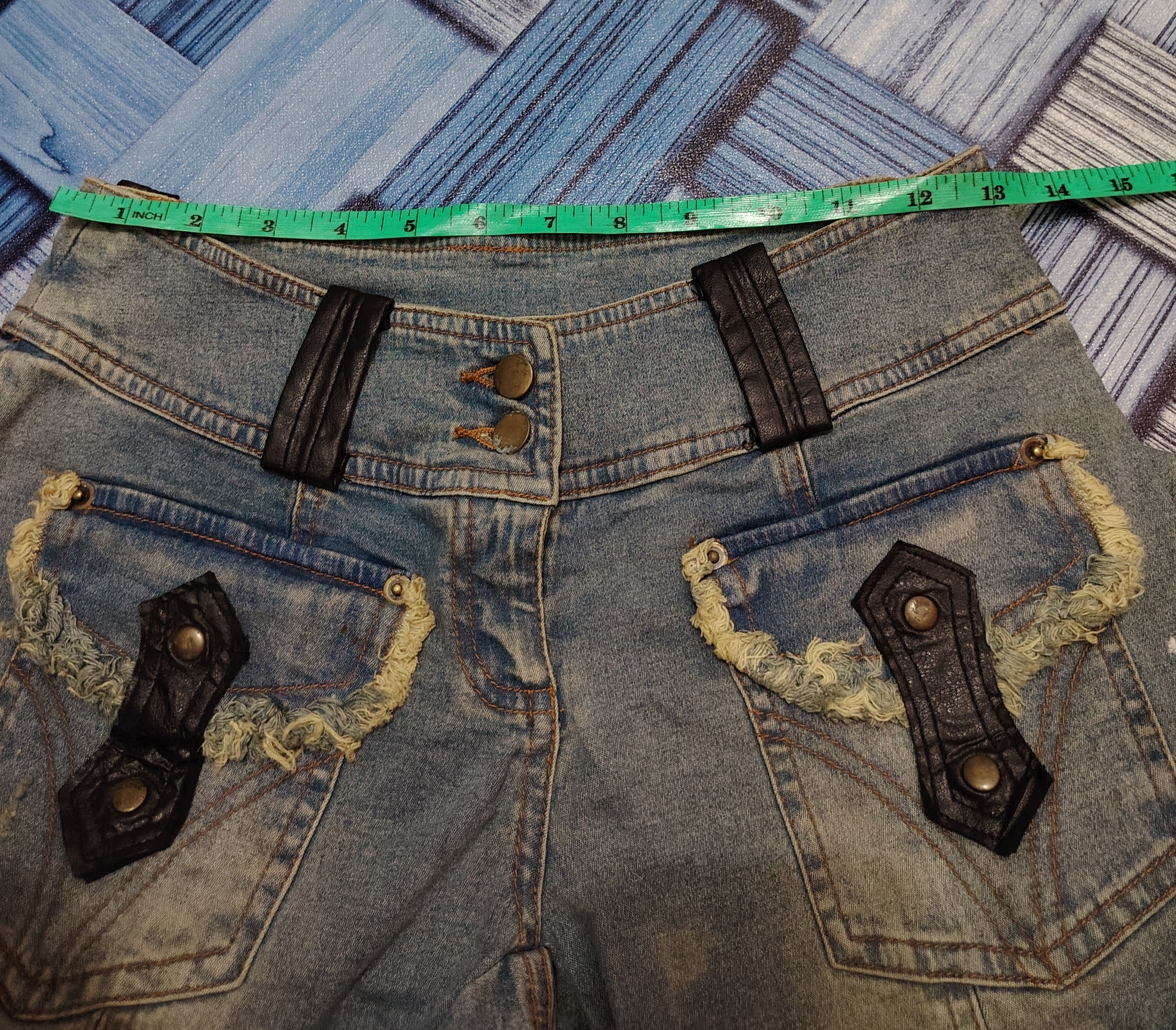 If Six Was Nine × Japanese Brand × Tornado Mart Insane 90s Poupine Bell Bottom distressed Jeans any patches Size 26" / US 2 / IT 38 - 24 Thumbnail