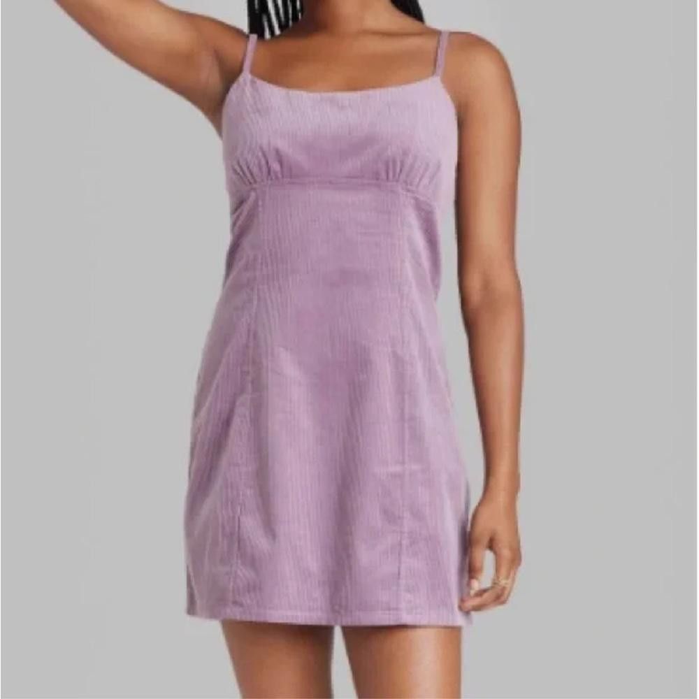 Designer Wild Fable l Lavender Corduroy Dress XS Size XS / US 0-2 / IT 36-38 - 1 Thumbnail