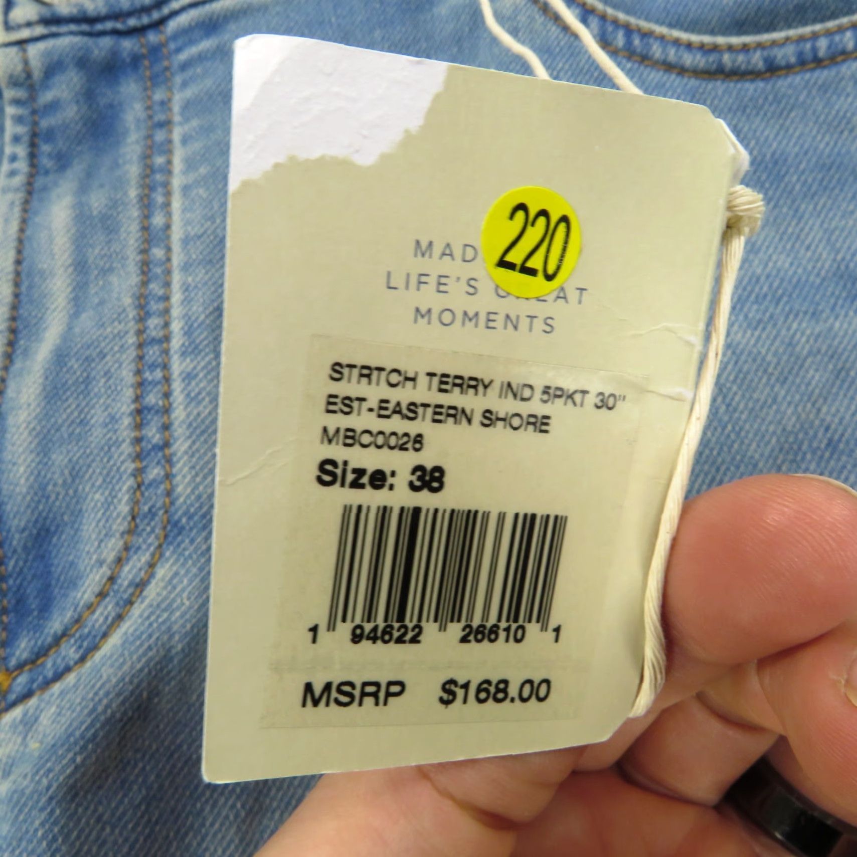 Faherty Faherty Jeans 5 Pocket Denim Pants Blue 38x30 Stretch Terry Western Shore Western Shore Transportation Modern 5-Pocket Mens Regular Blue Denim Jeans Size US 38 / EU 54 - 7 Thumbnail