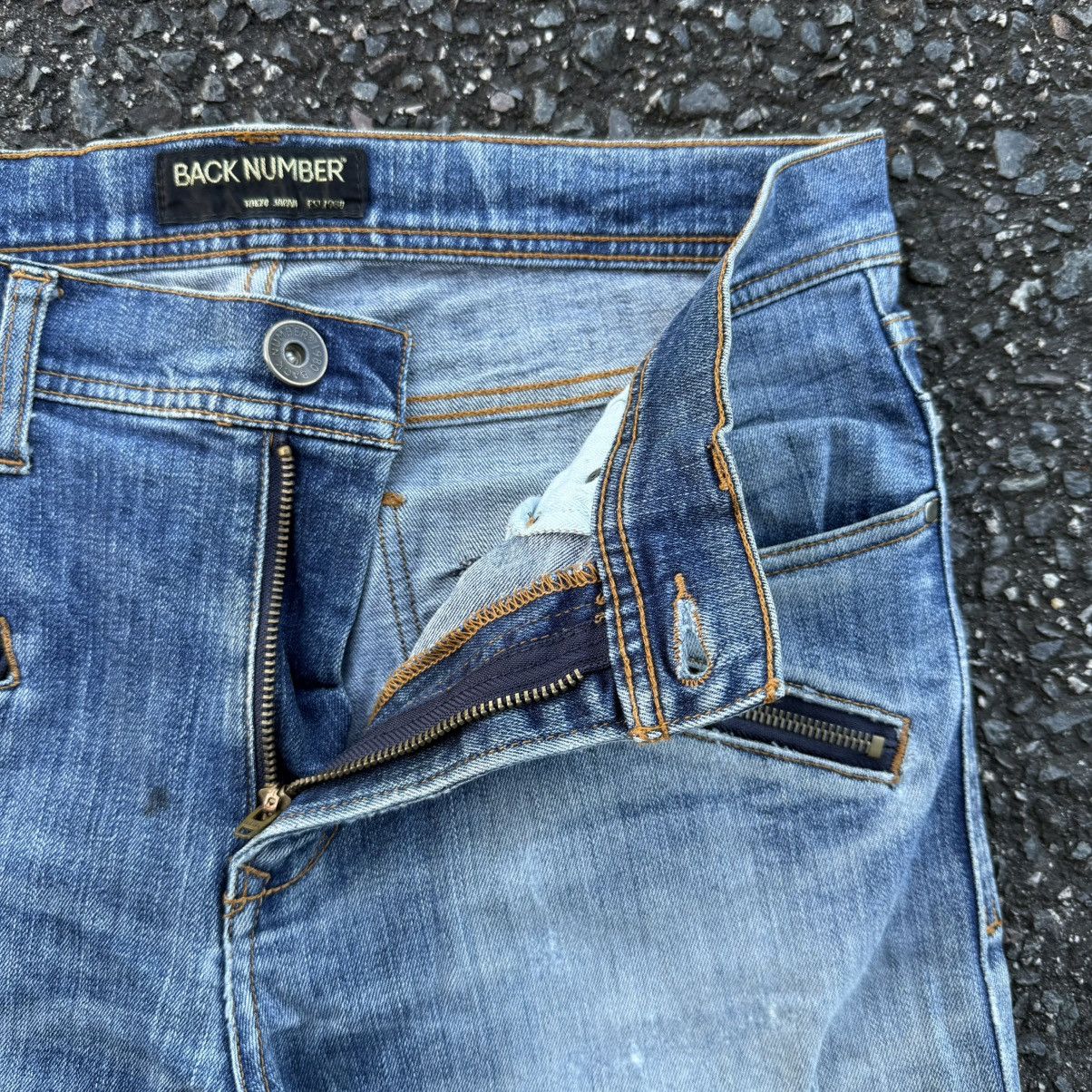 Japanese Brand VINTAGE BACK NUMBER RIPPED FADED JEAN DENIM PANTS Size US 31 - 8 Thumbnail