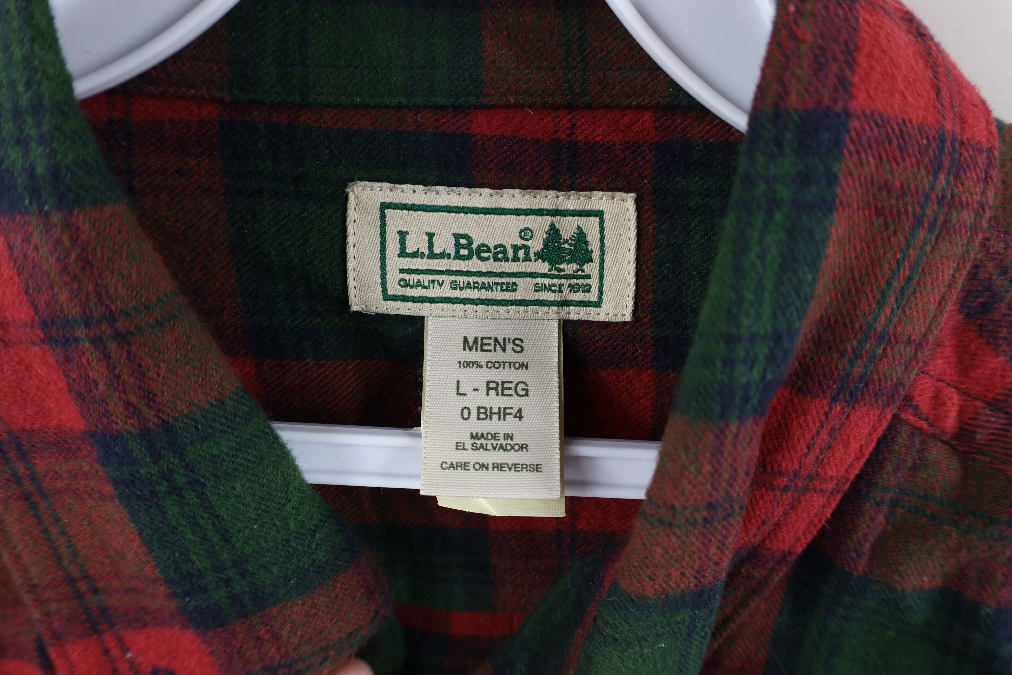 L.L. Bean × Vintage Vintage LL Bean Flannel Collared Button Down Shirt Plaid Size US L / EU 52-54 / 3 - 9 Thumbnail