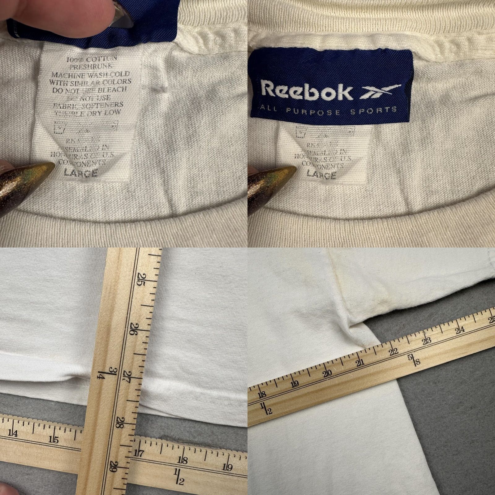 Reebok VINTAGE Reebok Shirt Mens Large White Rock N Roll Arizona Marathon Inaugural Event 2004 Crew Neck Short Sleeve Graphic Print 100% Cotton Size US L / EU 52-54 / 3 - 9 Thumbnail