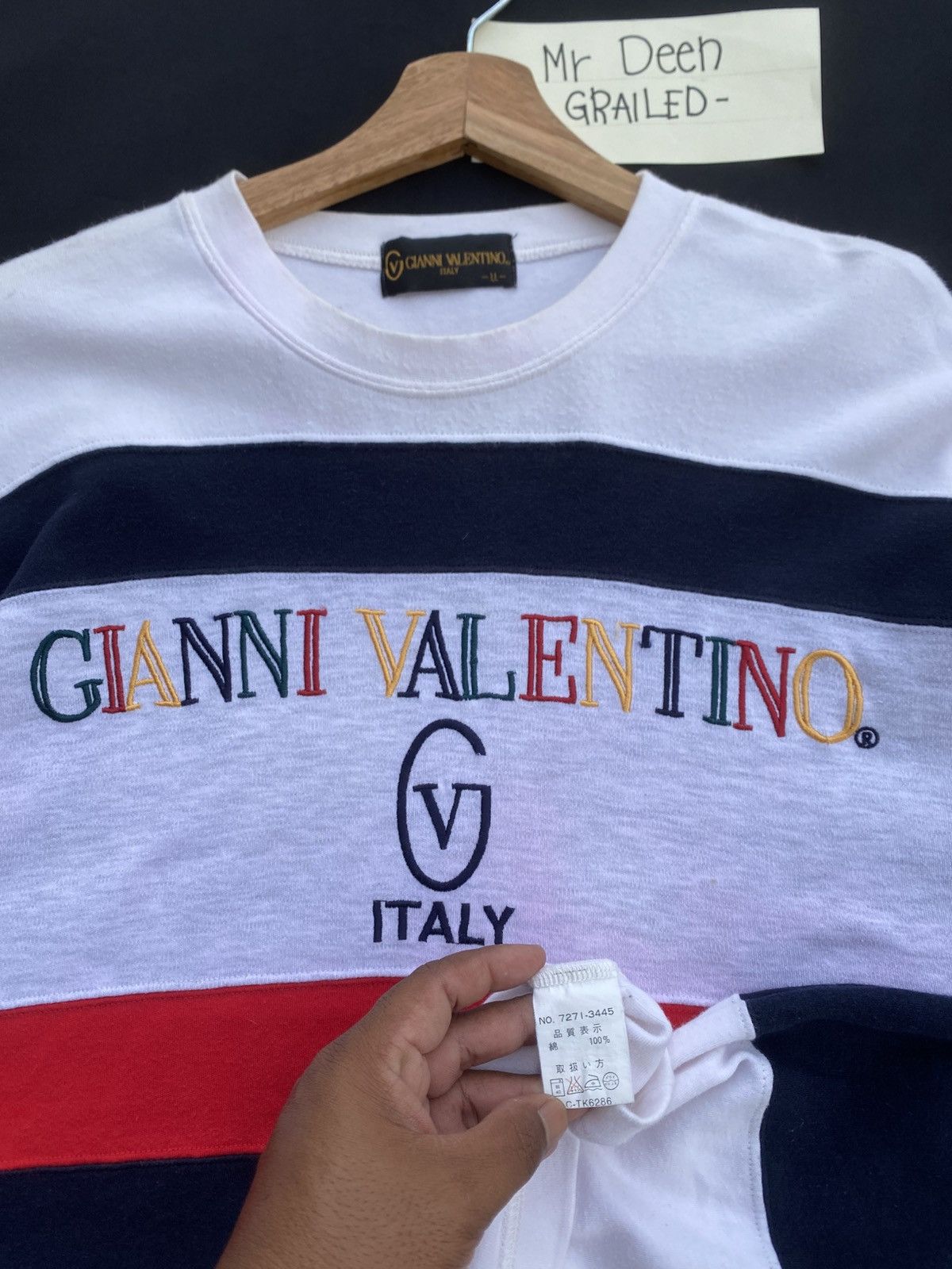 Gianni Valentino Rare Vintage Gianni Valentino Spellout Tshirt Size US L / EU 52-54 / 3 - 10 Thumbnail