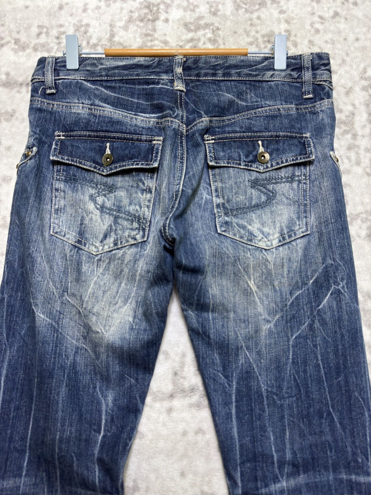 Hysteric Glamour Semantic Design Flare Y2K Punk Distressed Denim Studded Size US 32 / EU 48 - 9 Thumbnail