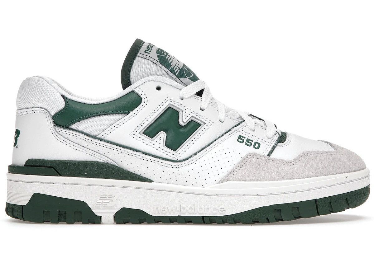 New Balance White Green New Balance 550 Size US 8 / EU 41 - 1 Thumbnail