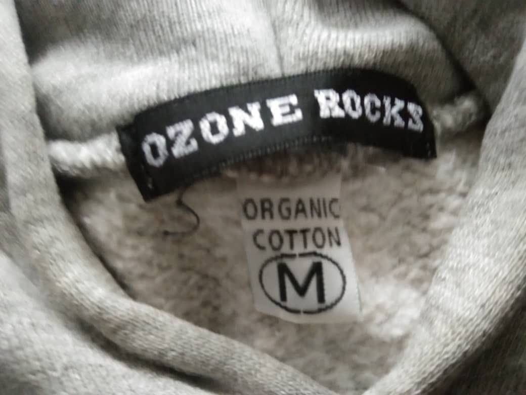 Vintage Vintage 90s Ozone Rocks Japan Grey Hoodie Sweater Size US M / EU 48-50 / 2 - 21 Thumbnail