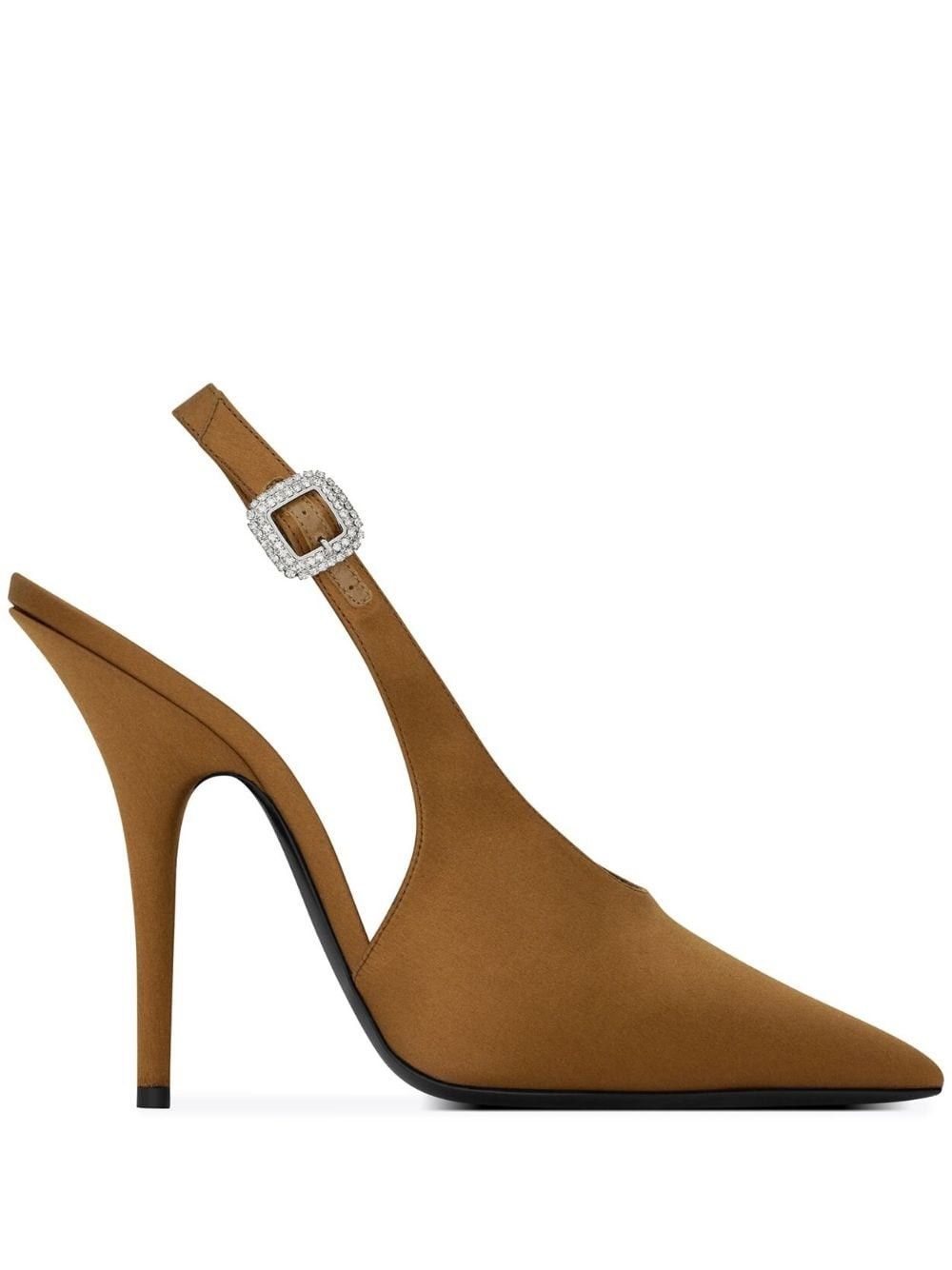 Saint Laurent Paris Yasmeen 115mm slingback pumps in silk satin Size US 8 / IT 38 - 1 Thumbnail
