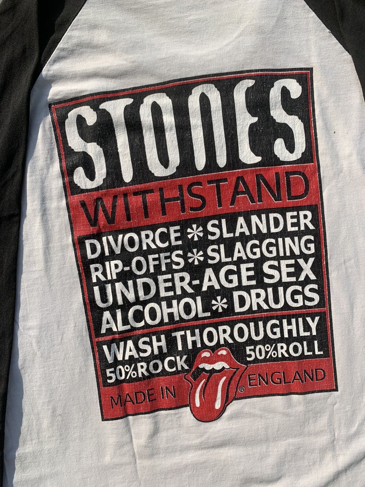 The Rolling Stones Vintage The Rolling Stones 2002 Raglan Tee Size US L / EU 52-54 / 3 - 7 Thumbnail