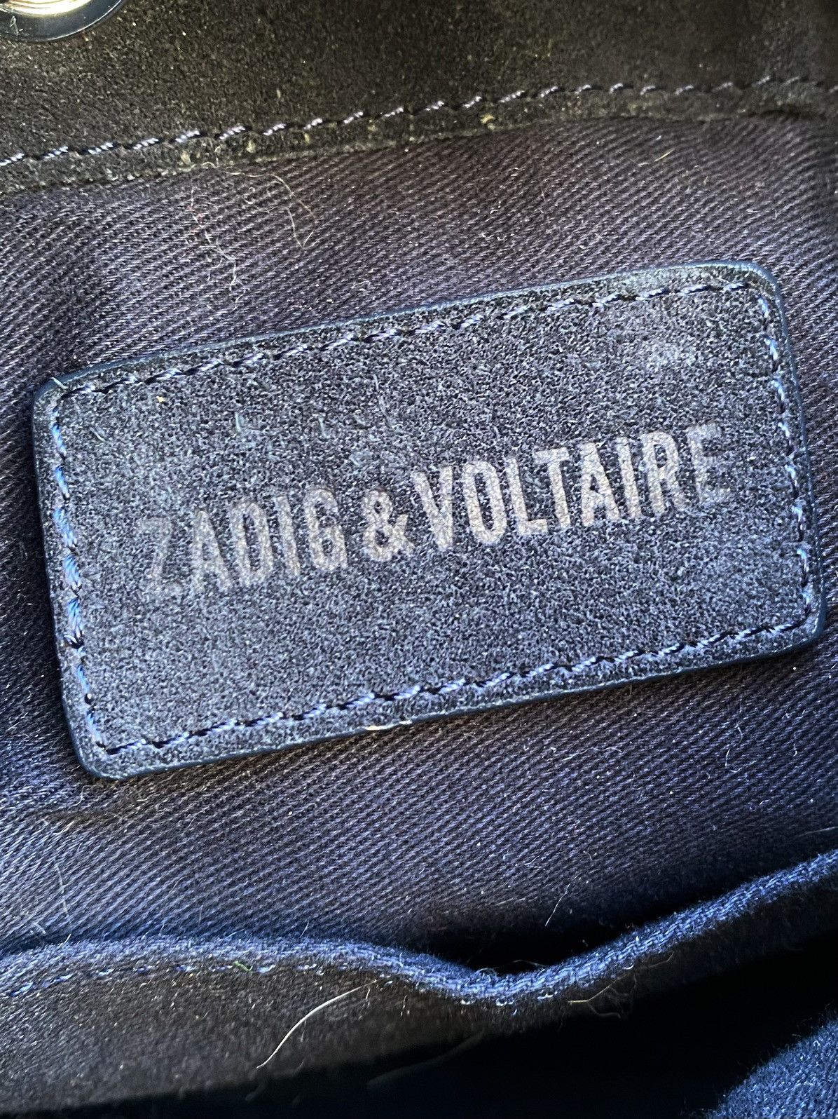 Zadig & Voltaire Zadig & Voltaire Navy Suede Fringe Bucket Bag (2019–2021) Size ONE SIZE - 10 Thumbnail