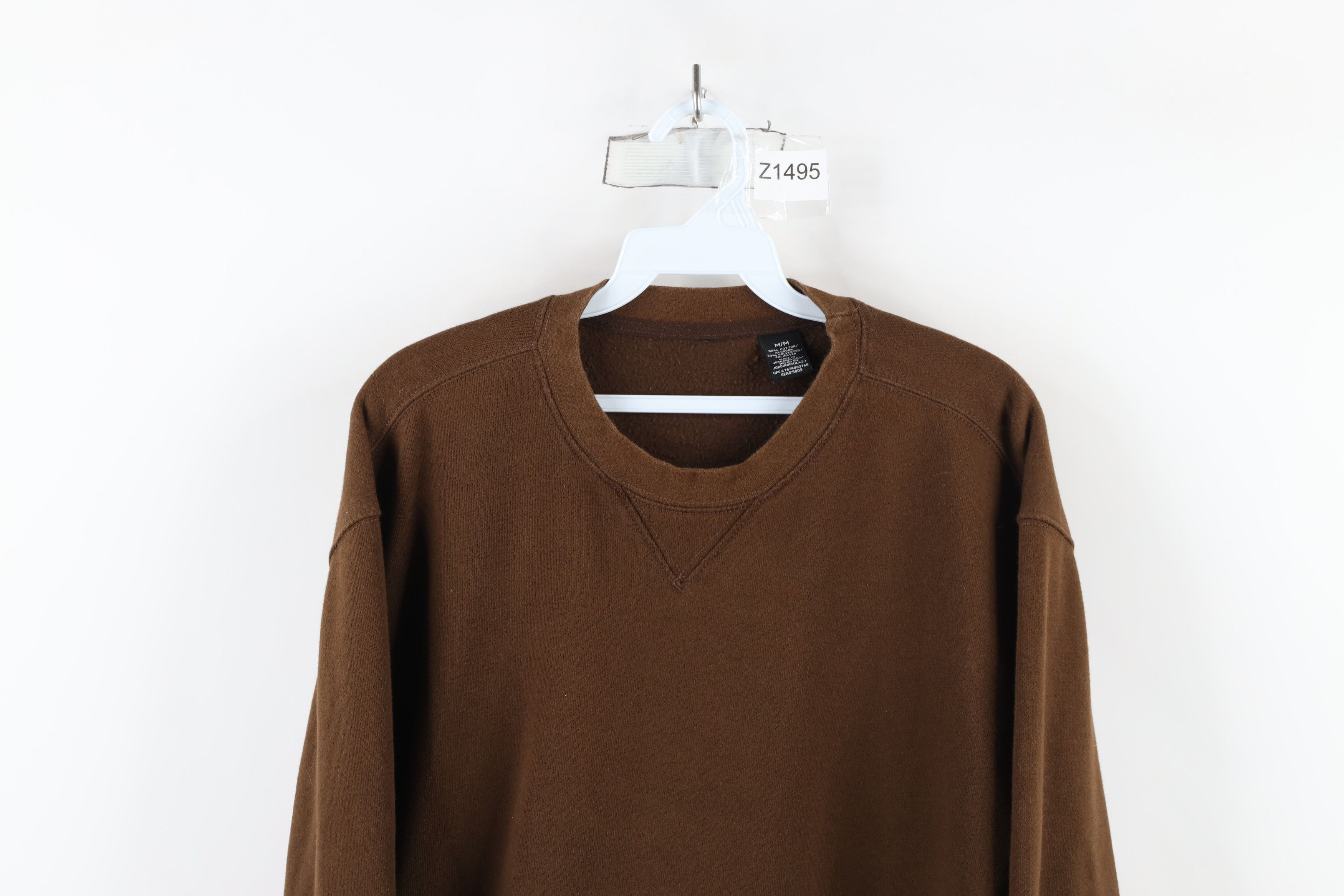 Vintage Vintage 90s Streetwear Faded Blank Crewneck Sweatshirt Brown Size US M / EU 48-50 / 2 - 2 Thumbnail