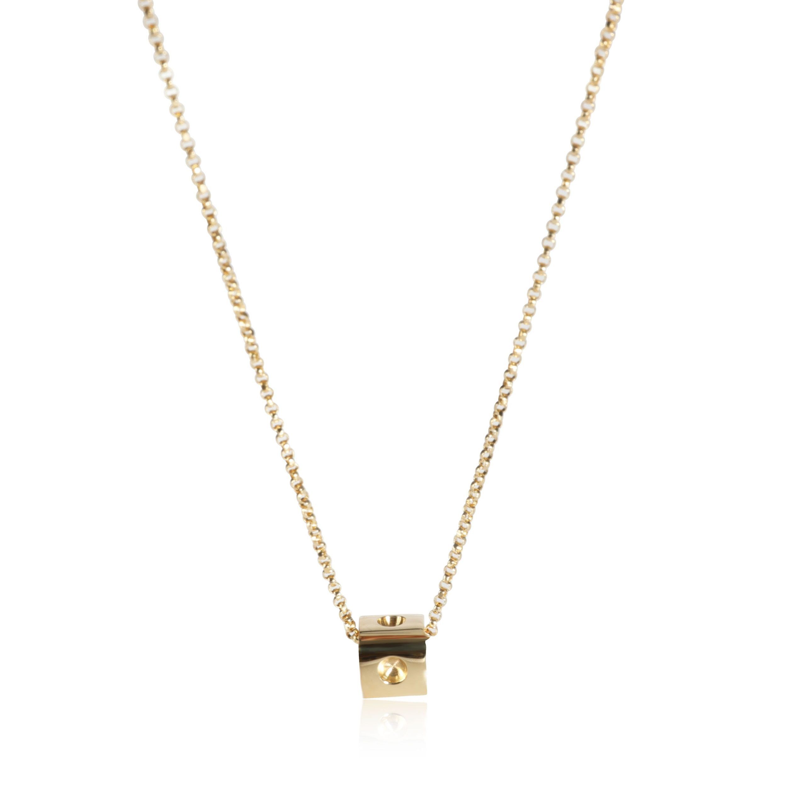 image of Tiffany Co Roberto Coin Mini Pois Moi Necklace In 18K Yellow Gold, Women's