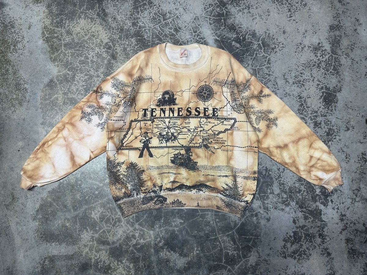 Vintage Vintage 1992 Sneaky Tees Tennessee Maps OVP sweatshirt Size US XL / EU 56 / 4 - 1 Thumbnail