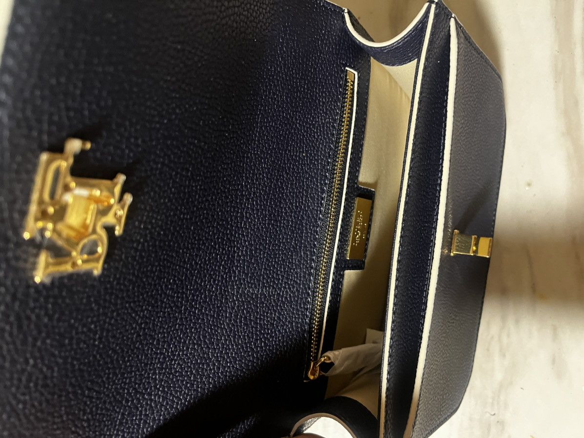 Lauren Ralph Lauren × Ralph Lauren Ralph Lauren Pebbled Leather Sophee Crossbody - Dark Blue Size ONE SIZE - 5 Thumbnail