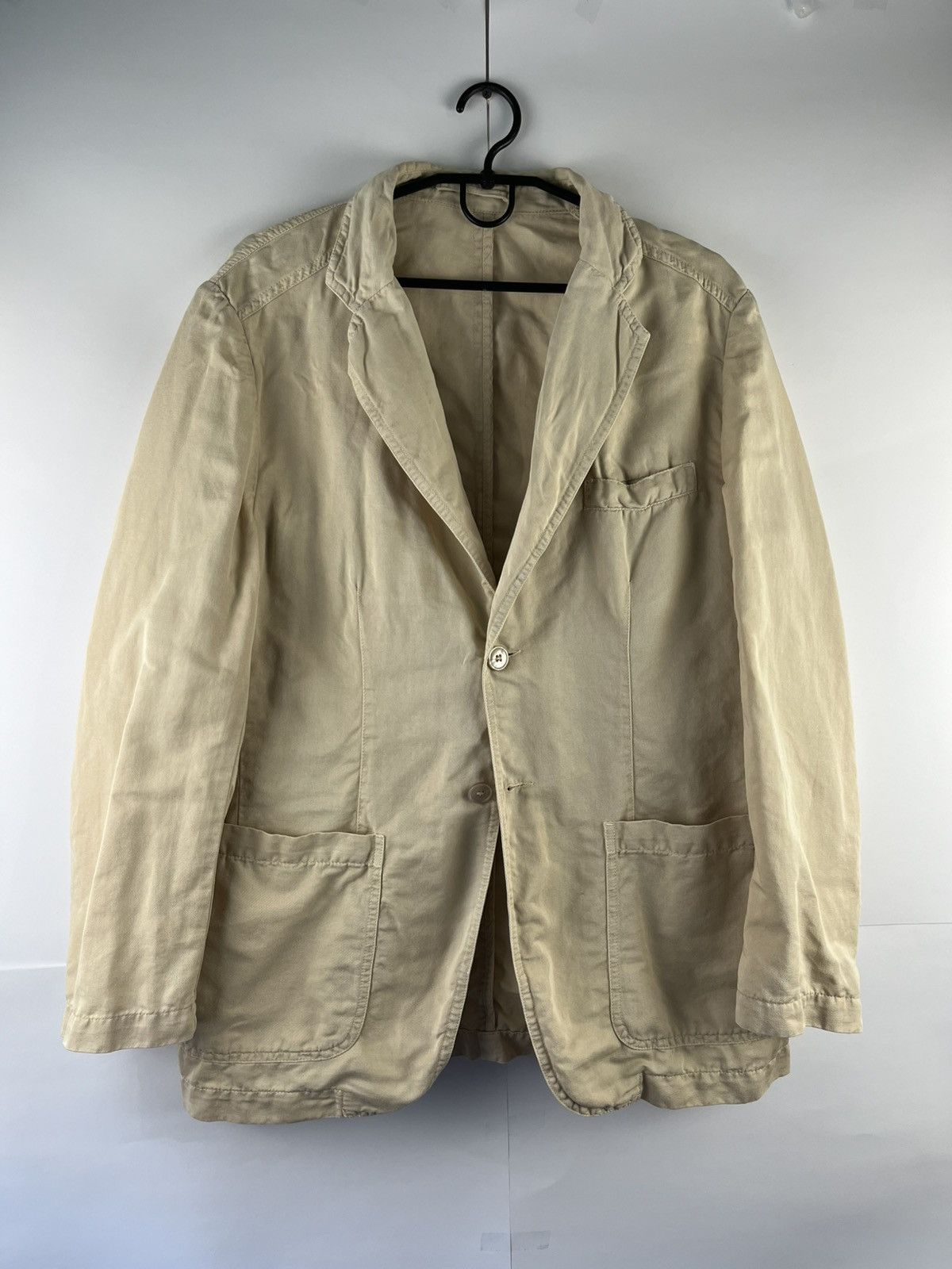 Z Zegna Z Zegna Luxury Solid Linen & Cotton Blazer Jacket Italy Size 42R - 1 Thumbnail
