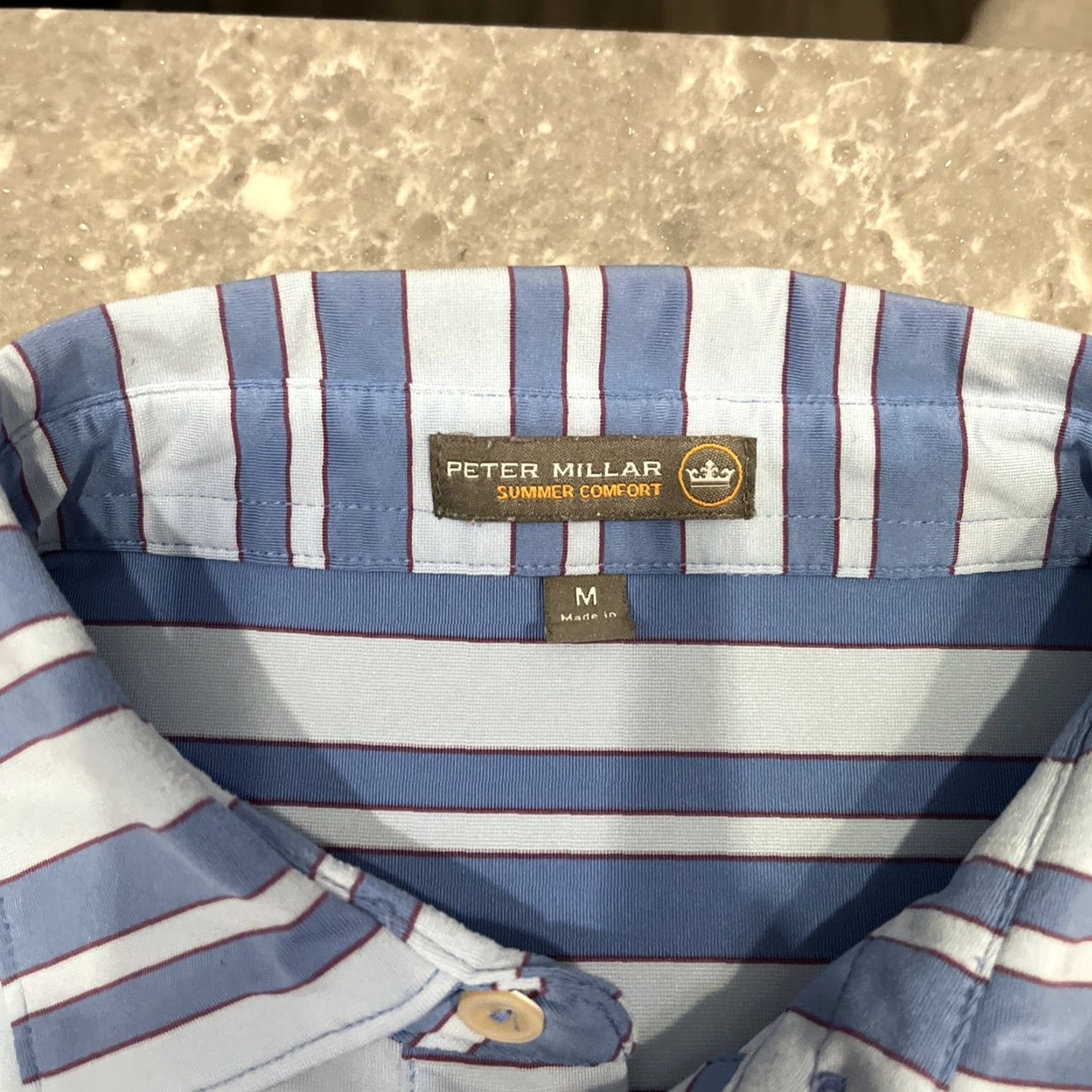 Peter Millar Peter Millar Polo Shirt Mens Medium Summer Comfort Golf Performance Blue Shirt Size US M / EU 48-50 / 2 - 3 Thumbnail