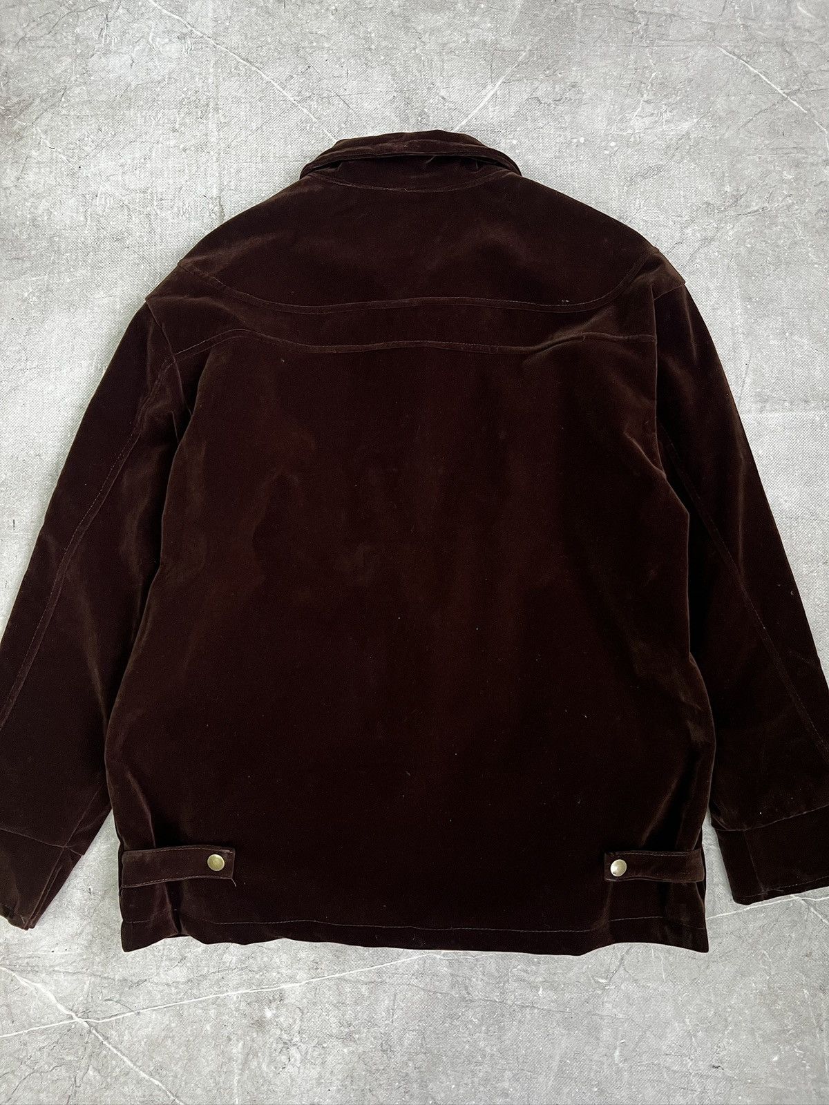 Le Laboureur Velvet brown jacket fireman claps velour bomber Size US M / EU 48-50 / 2 - 7 Thumbnail