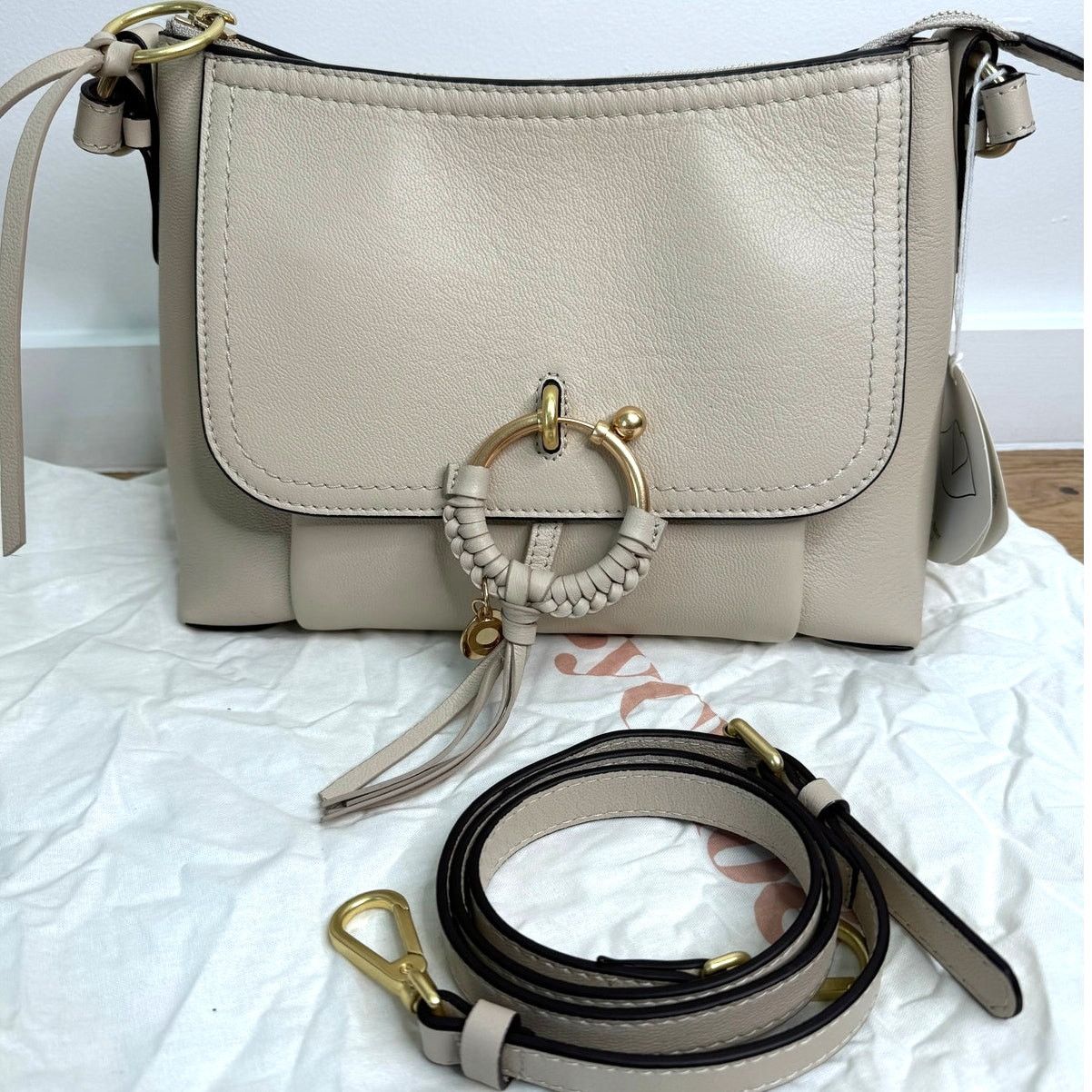 See by Chloe NWT See by Chloé Small Joan Beige Tan Leather Shoulder Bag Size ONE SIZE - 13 Thumbnail