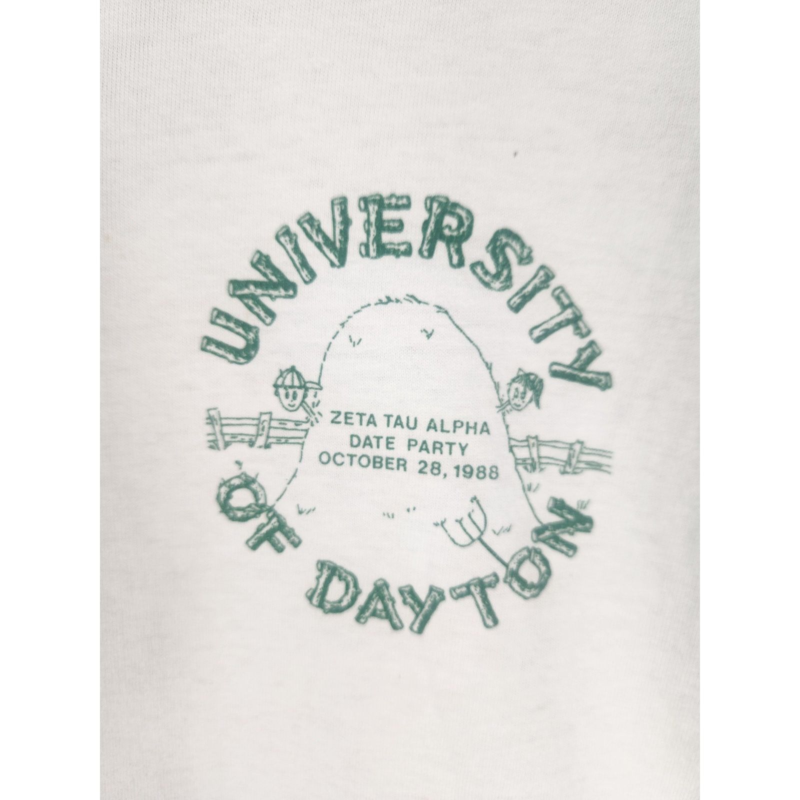 Fruit Of The Loom 1988 University of Dayton Zeta Tau Alpha T men's large Size US L / EU 52-54 / 3 - 3 Thumbnail