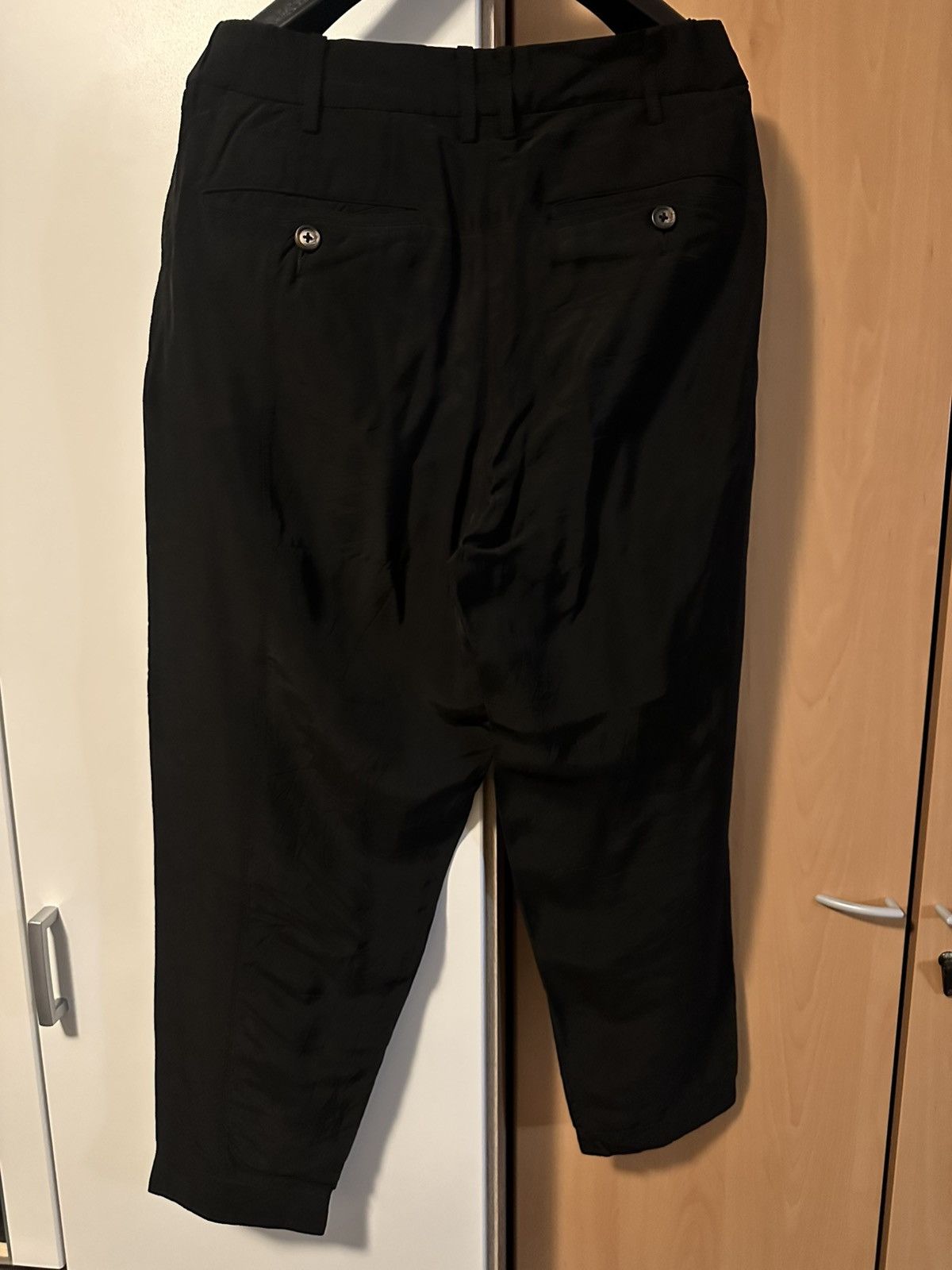Ziggy Chen Ziggy Chen black Viscose cropped pants Size US 32 / EU 48 - 1 Thumbnail