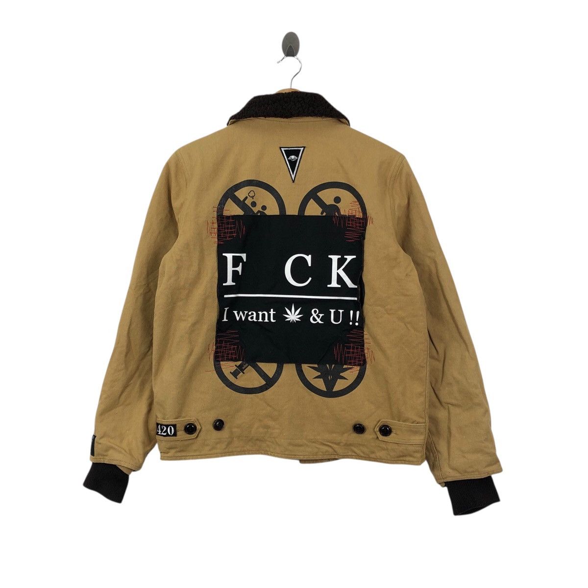 Vintage Vintage CRACK HOUSE SMOKEWEAR Chore Custom Jacket Size US L / EU 52-54 / 3 - 1 Thumbnail