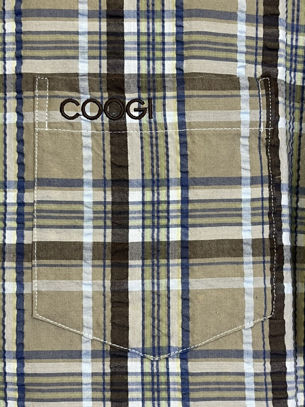 Coogi COOGI CHECK SHORT SLEEVE BUTTON UPS SHIRT Size US XL / EU 56 / 4 - 5 Thumbnail