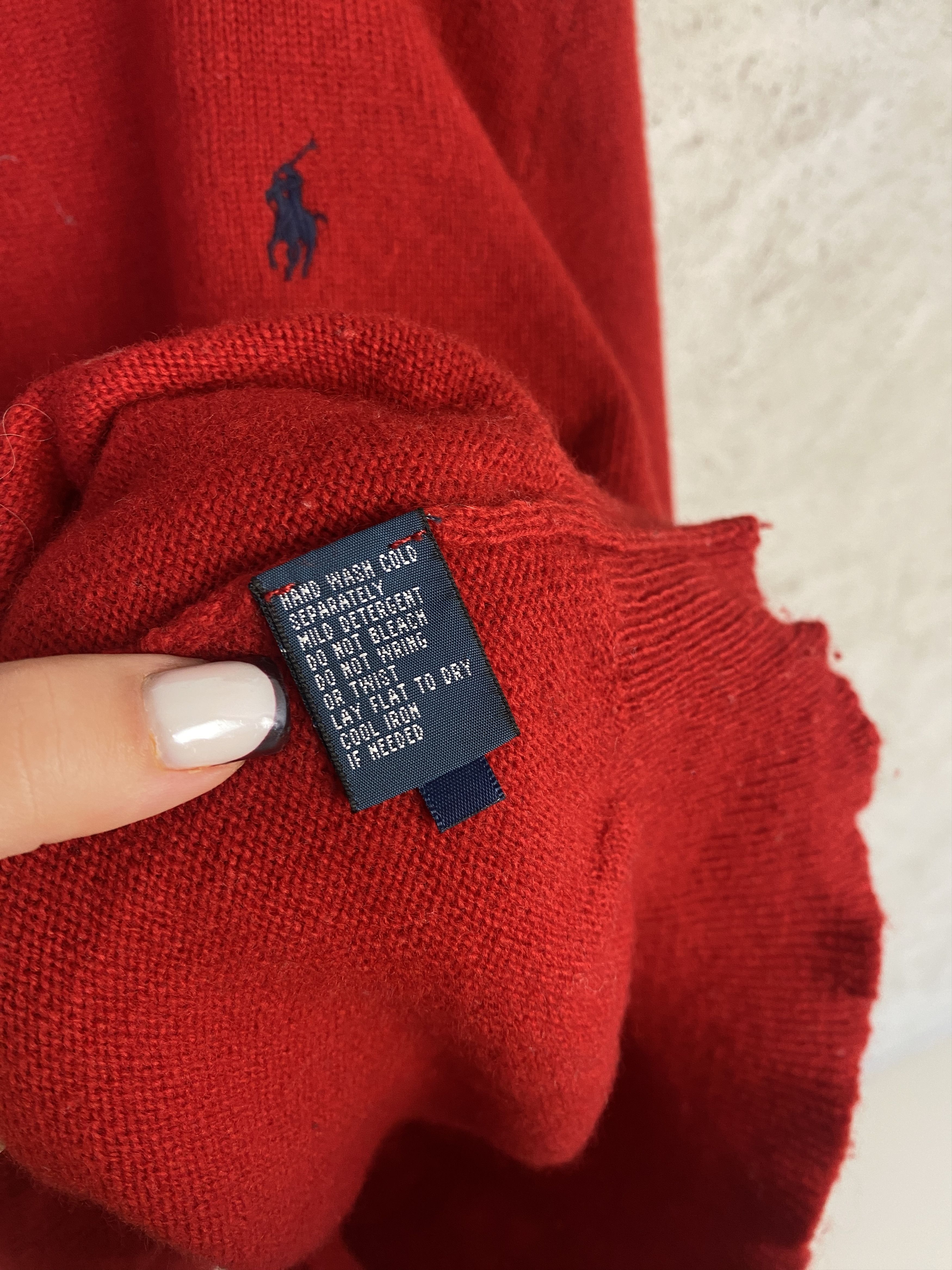 Polo Ralph Lauren Polo Ralph Lauren small pony lambs wool sweater knitwear Size US L / EU 52-54 / 3 - 4 Thumbnail