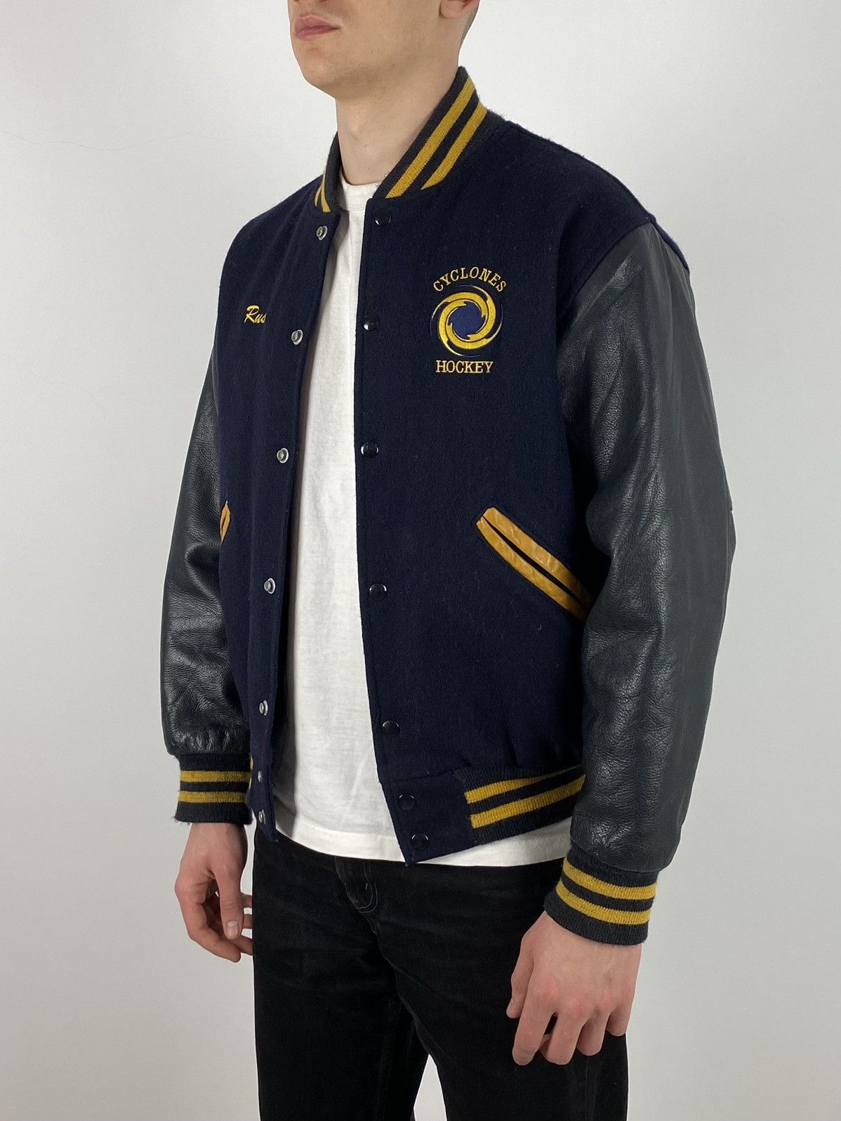 Vintage 1990’s Vintage Game Cyclones Hockey Team Varcity Jacket Size US M / EU 48-50 / 2 - 2 Thumbnail