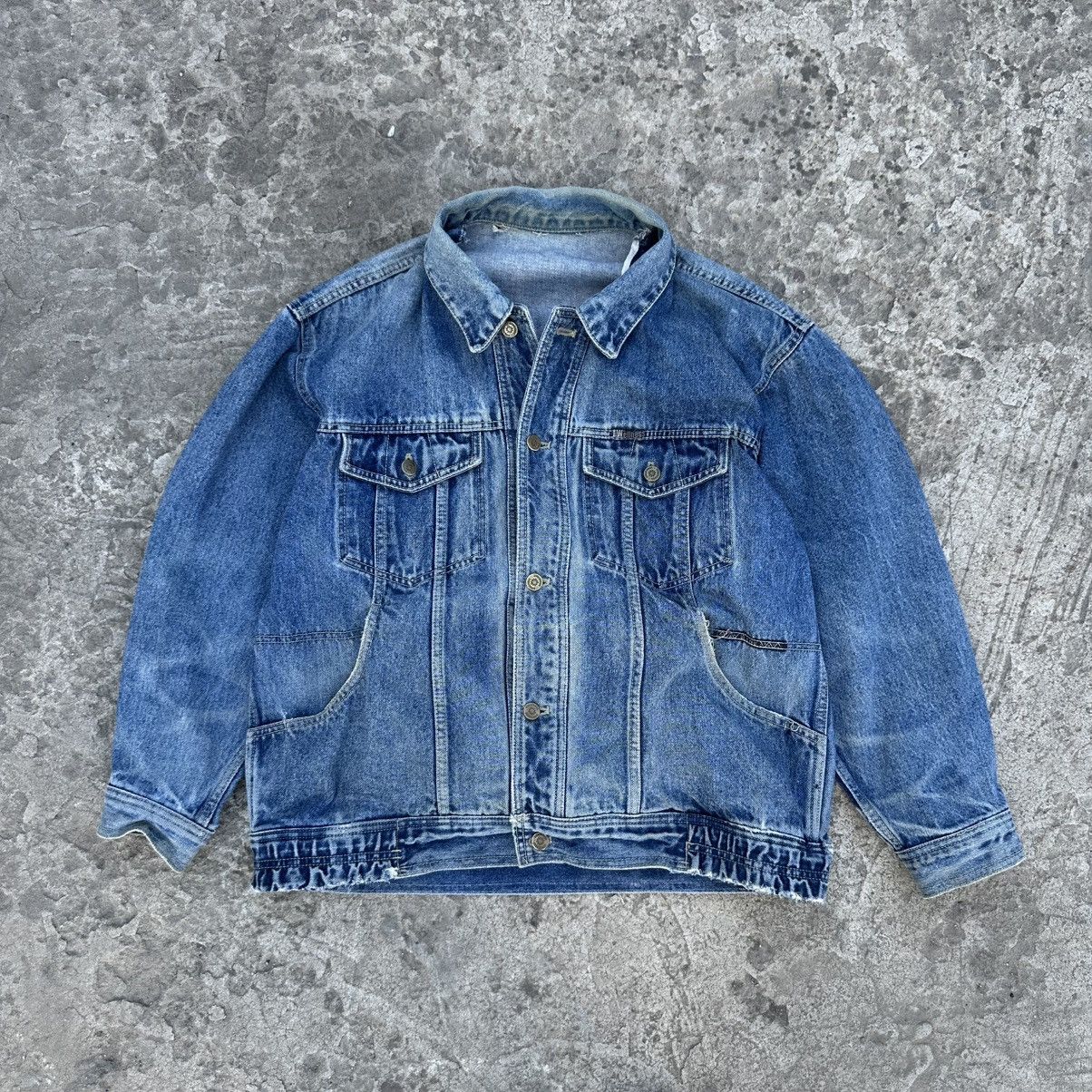 Wellensteyn Vintage Western Denim Jacket Wellness Y2K 80-90s Size US L / EU 52-54 / 3 - 1 Thumbnail