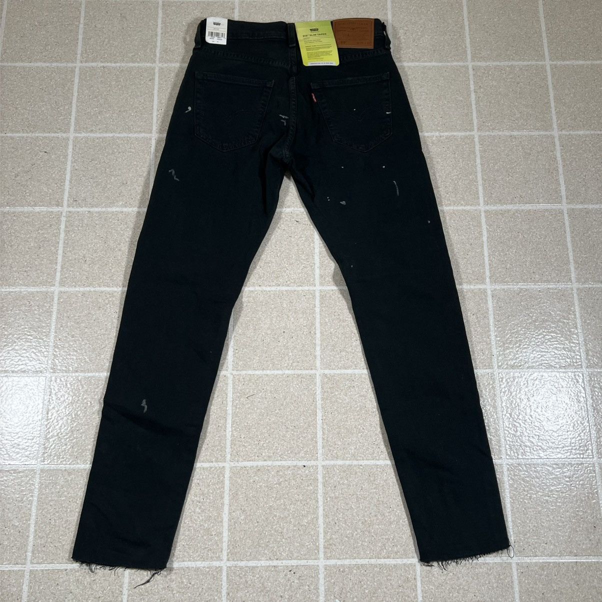 Levi's Levi's Men's 512 PREMIUM BIG E SLIM 29x32 Black Distressed Size US 29 - 4 Thumbnail