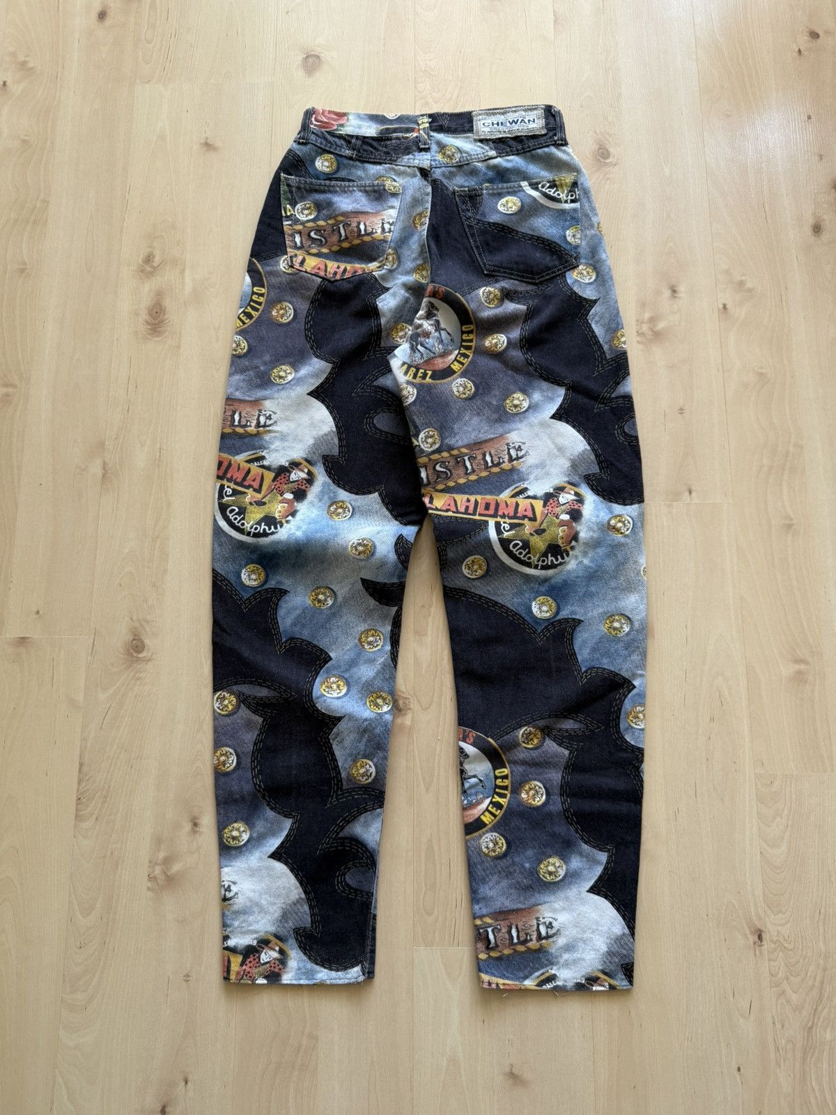 Vintage Chewan vintage full print baggy western oklahoma denim jeans Size US 28 / EU 44 - 2 Thumbnail