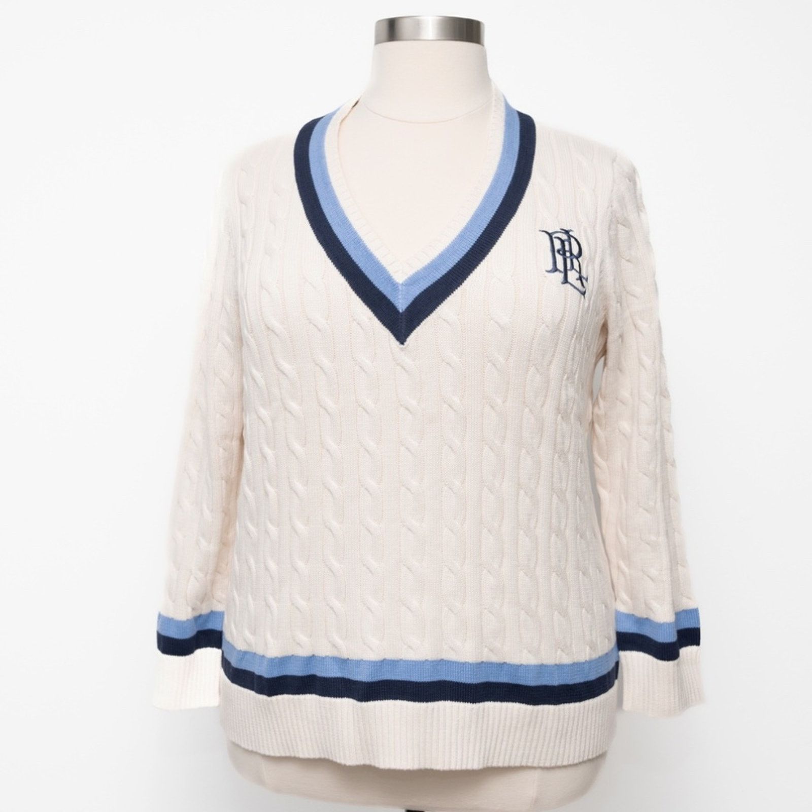 Lauren Ralph Lauren Lauren Ralph Lauren. New! Cable-Knit Logo Cricket Sweater. Size XXL / US 16-18 / IT 52-54 - 6 Thumbnail