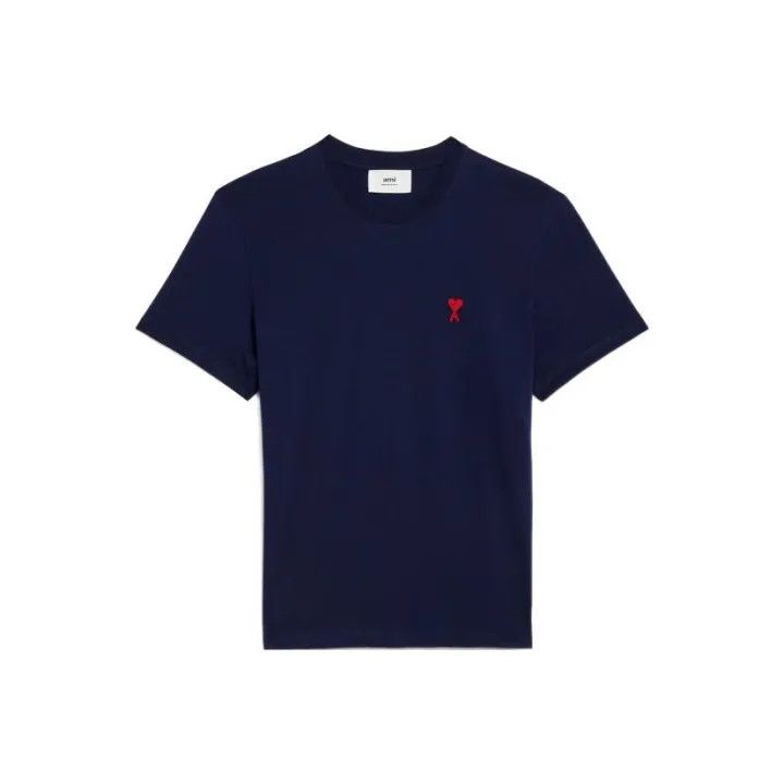 AMI AMIPARIS SS23 Embroidered Logo T-shirt 0079 Size US S / EU 44-46 / 1 - 1 Thumbnail