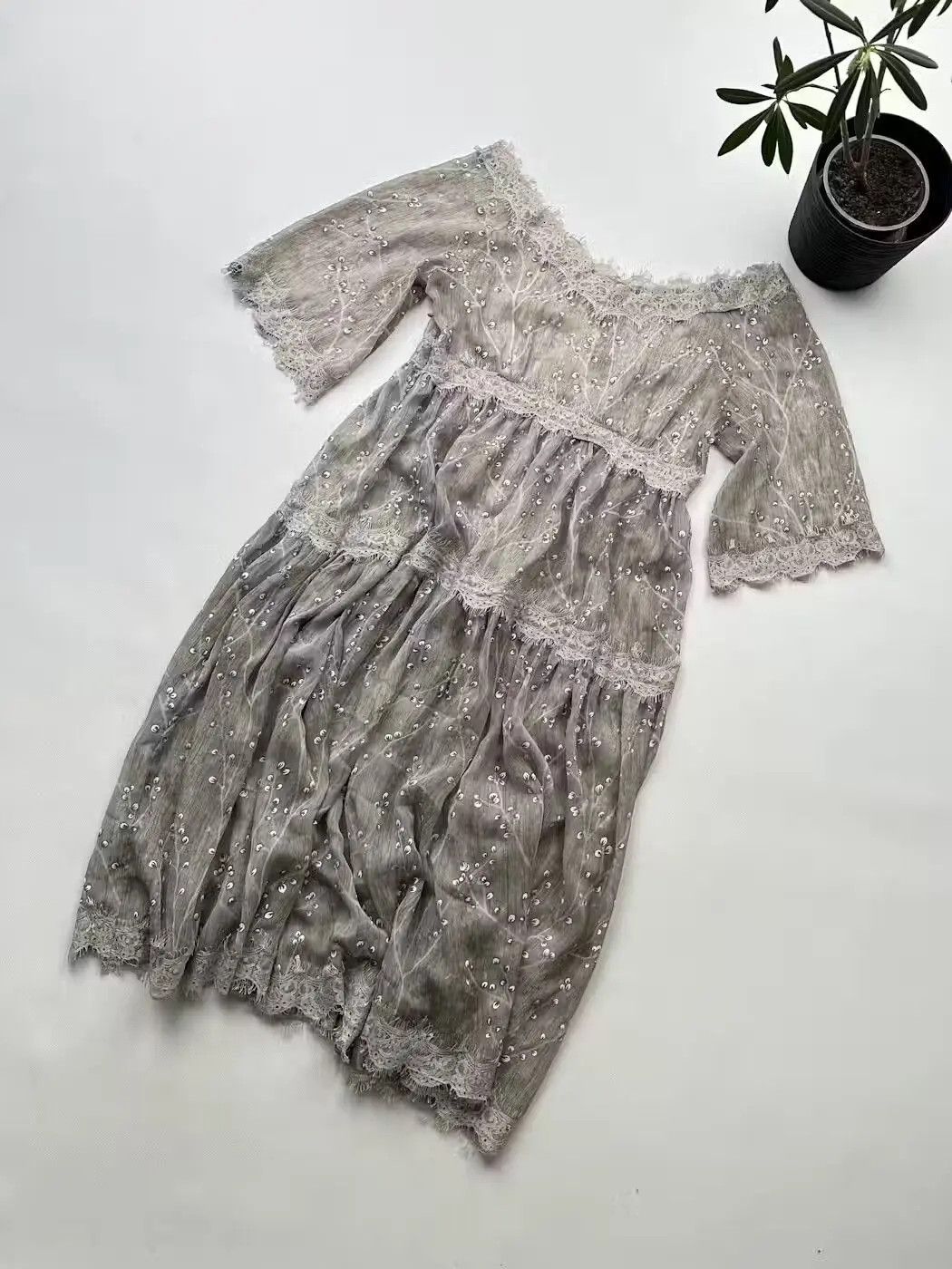 Sandro Sandro Flare Printed Dress (434) Size M / US 6-8 / IT 42-44 - 1 Thumbnail