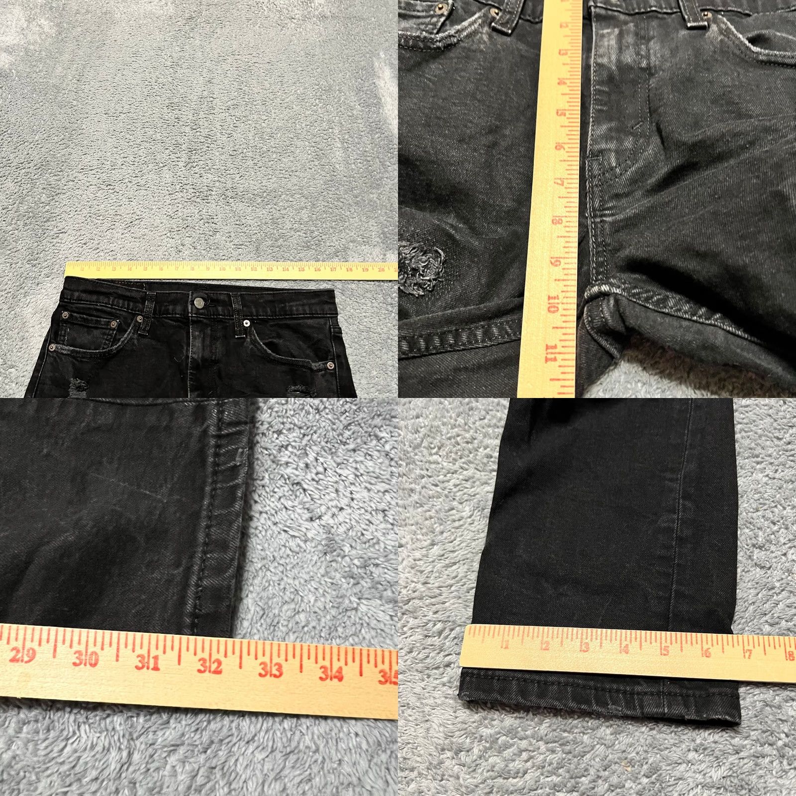 Levi's VINTAGE? No. Levi’s 511 Jeans Mens Slim Fit Black Distressed Ankle 32x32 Regular Men B? Size US 32 / EU 48 - 8 Thumbnail