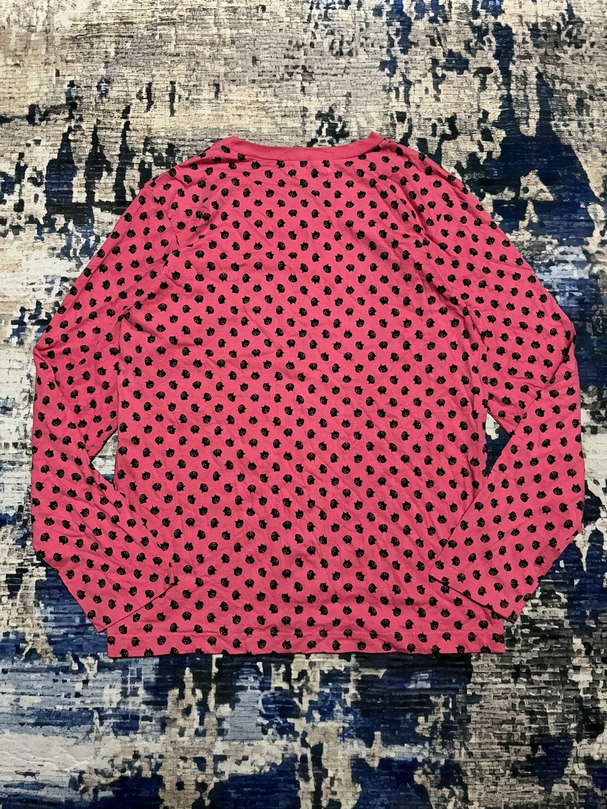 Ne-Net 🔥Ne-Net Issey Miyake Full Print Head Cat Long Sleeve Japan Size US M / EU 48-50 / 2 - 2 Thumbnail