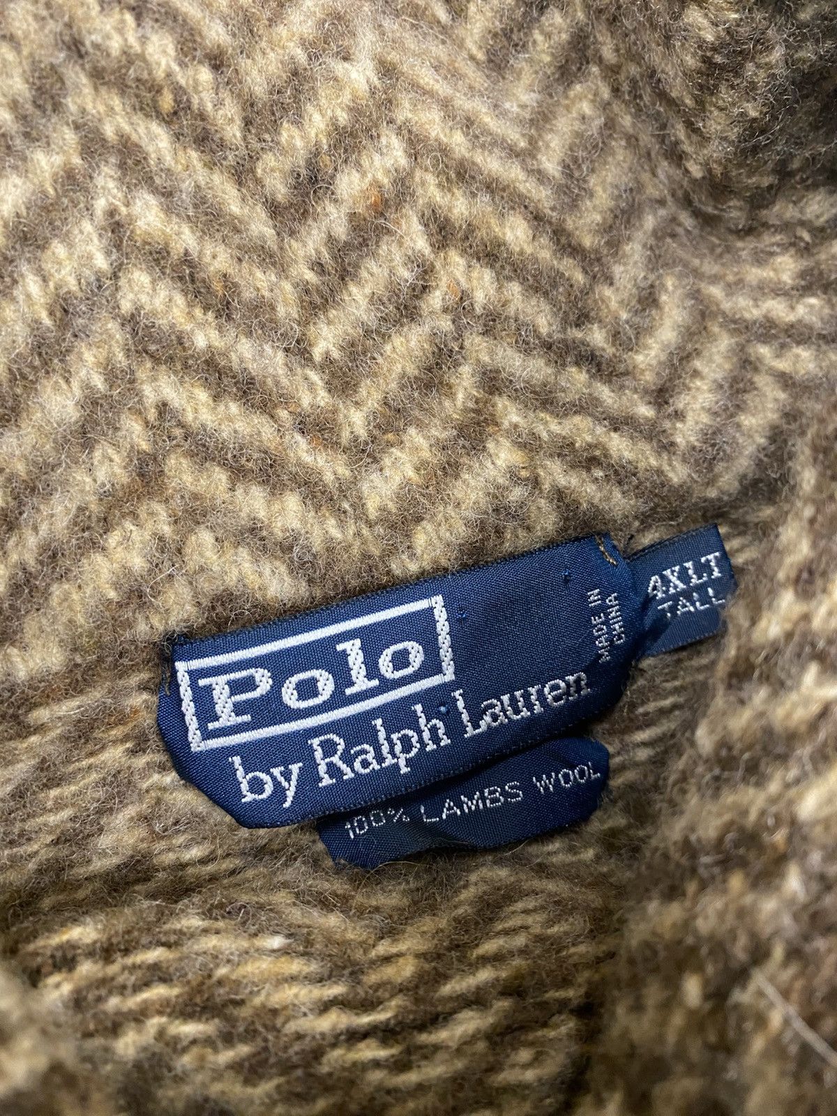 Polo Ralph Lauren Polo Ralph Lauren Vintage Herringbone Wool Sweater Size: 4XL Size US XXL / EU 58 / 5 - 7 Thumbnail