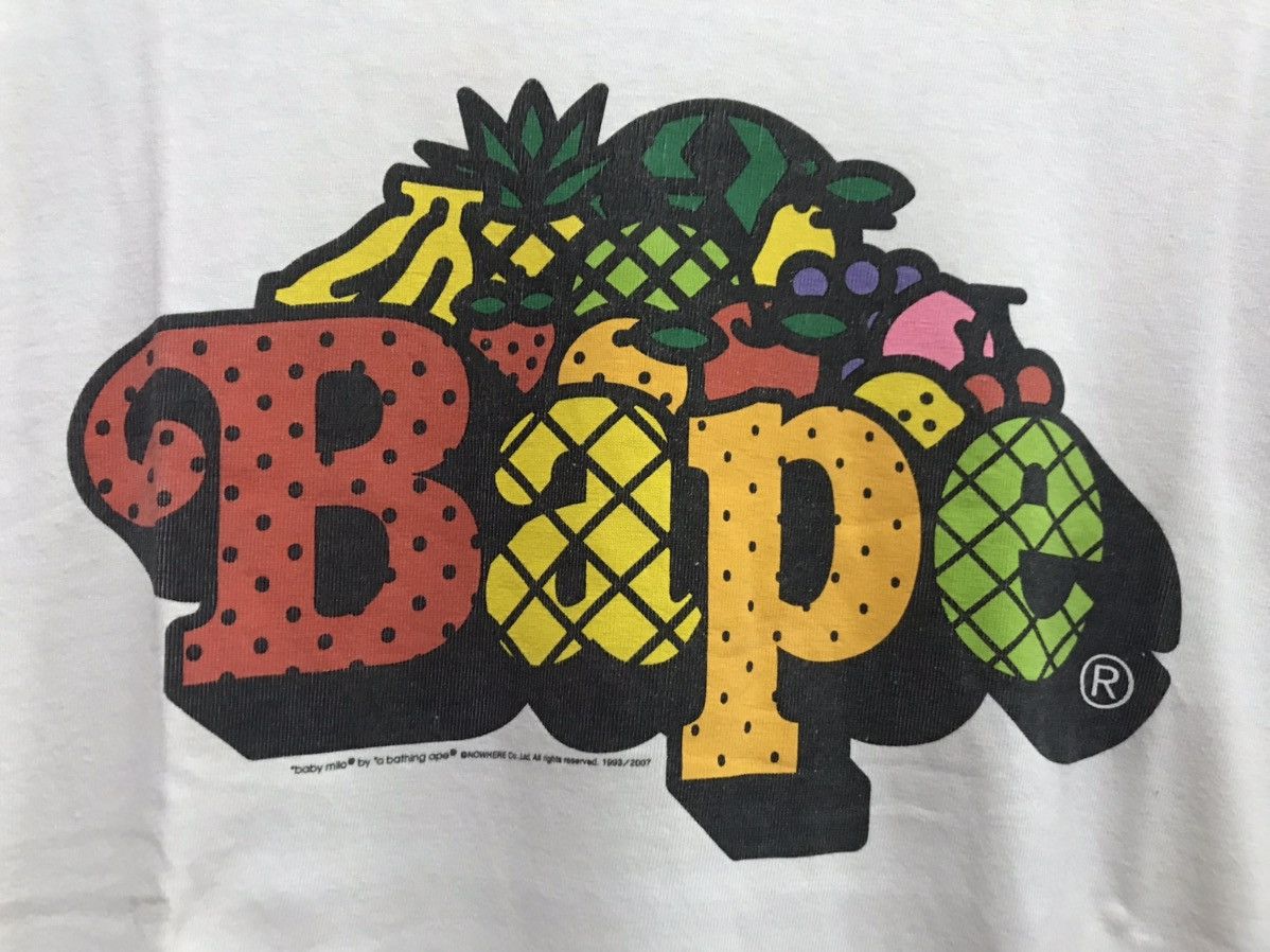 Bape 2008 OG Baby Milo BAPE Fruit Logo L/S Spellout Size US M / EU 48-50 / 2 - 5 Thumbnail